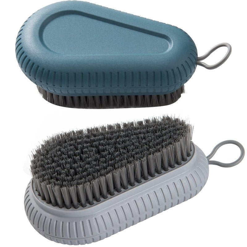 Nail Brush Set - Heavy Duty Fingernail Cleaning Brushes with Narrow Bristles & Hanging Rope | 2 Pcs