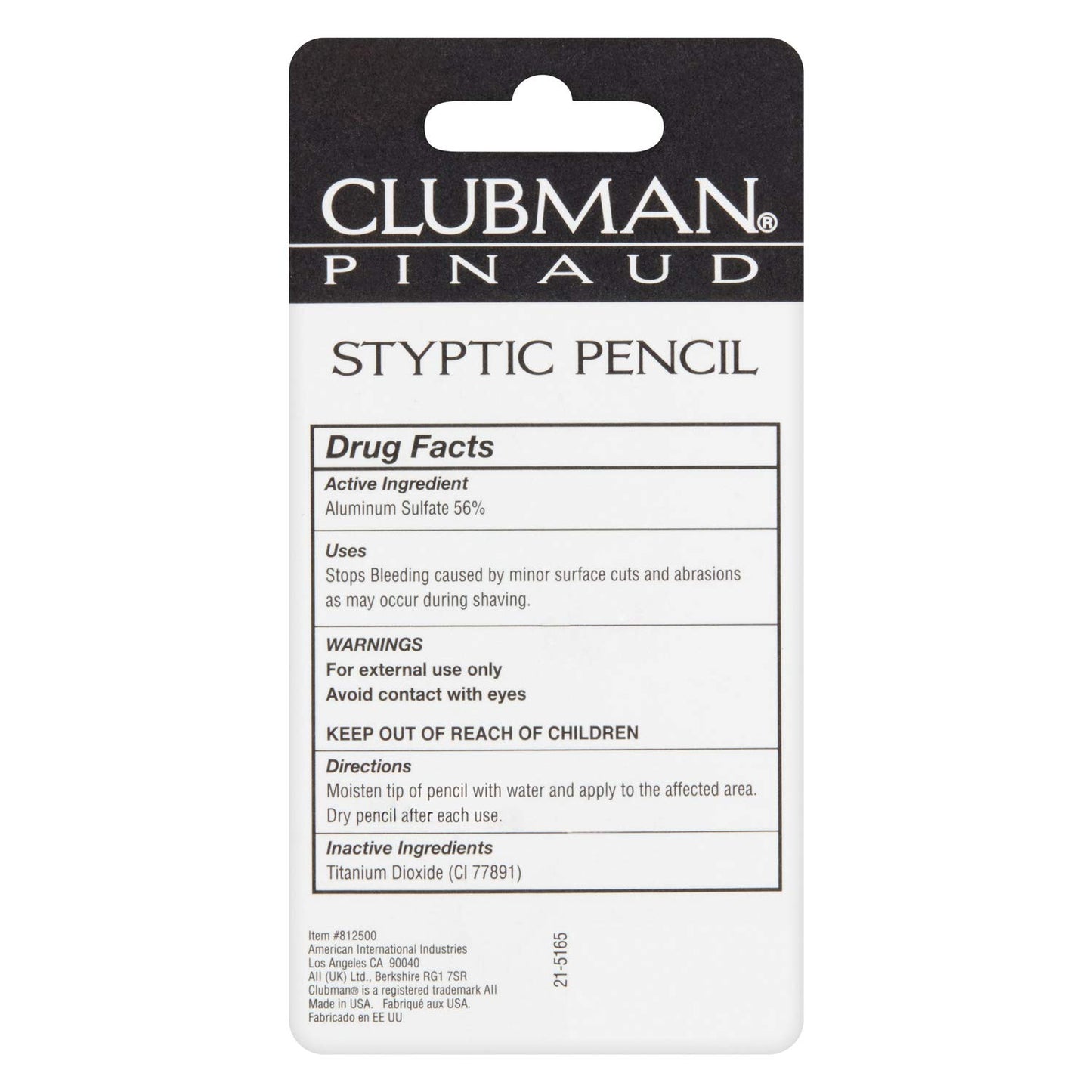 Clubman Pinaud Styptic Pencil Jumbo, Stops Bleeding Fast from Razor Nicks and Minor Cuts, 1 oz (Pack of 4)