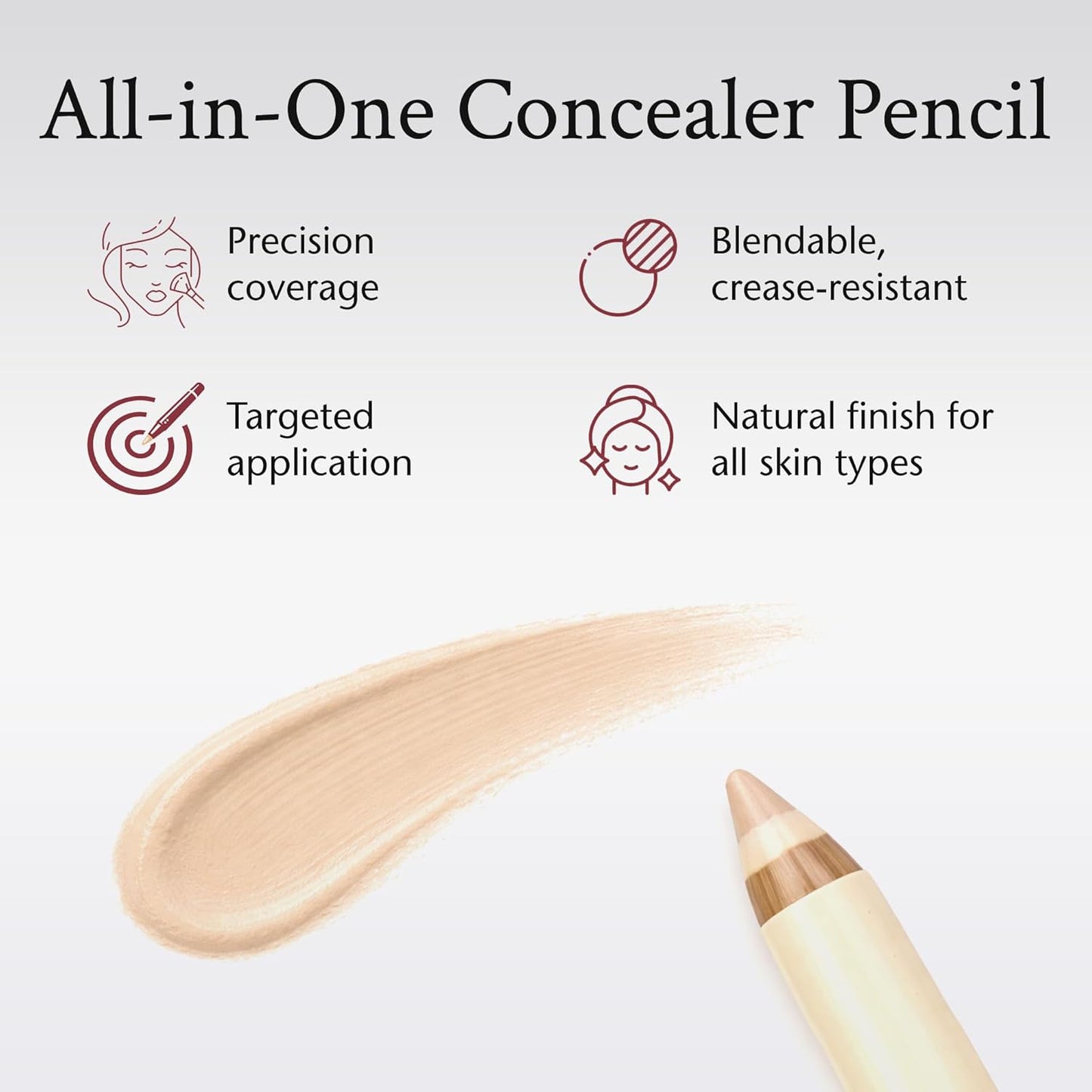 Renoir Concealer Pencil - Precision Coverage for Dark Circles & Blemishes | Brightening, Crease-Resistant Formula