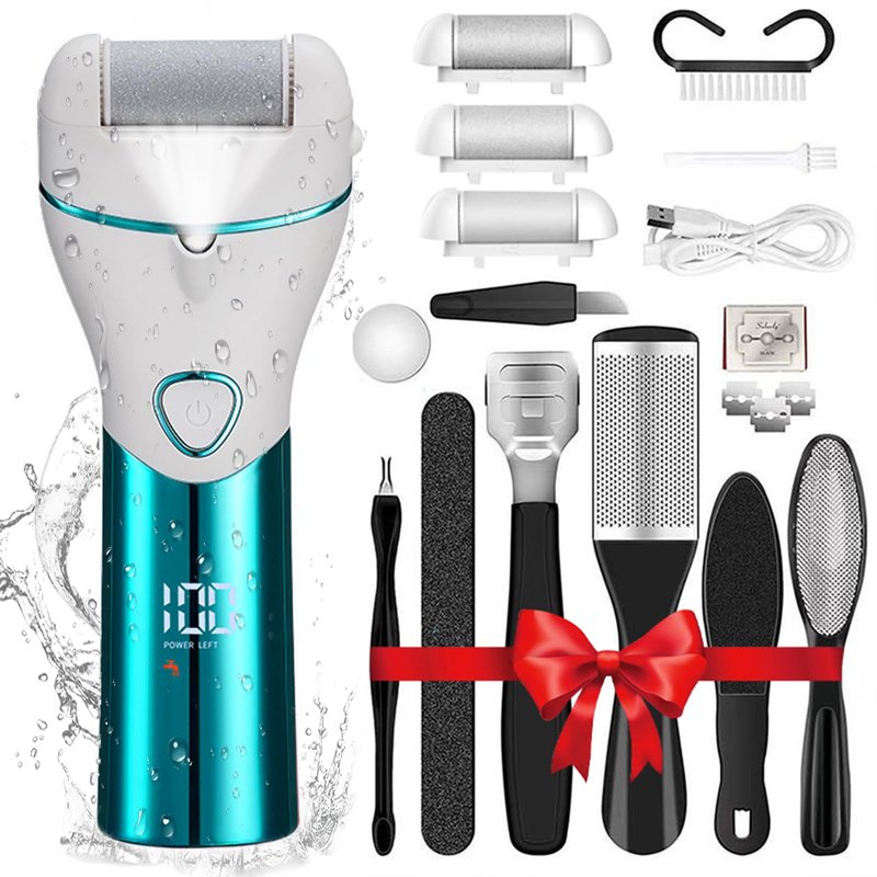Electric Feet Callus Remover Foot File Electric Callus Remover Feet Portable Professional Pedi Feet Care for Dead Skin Callous Remover Tool 2 Speed Waterproof Pedicure Foot File Kit 5688Blue