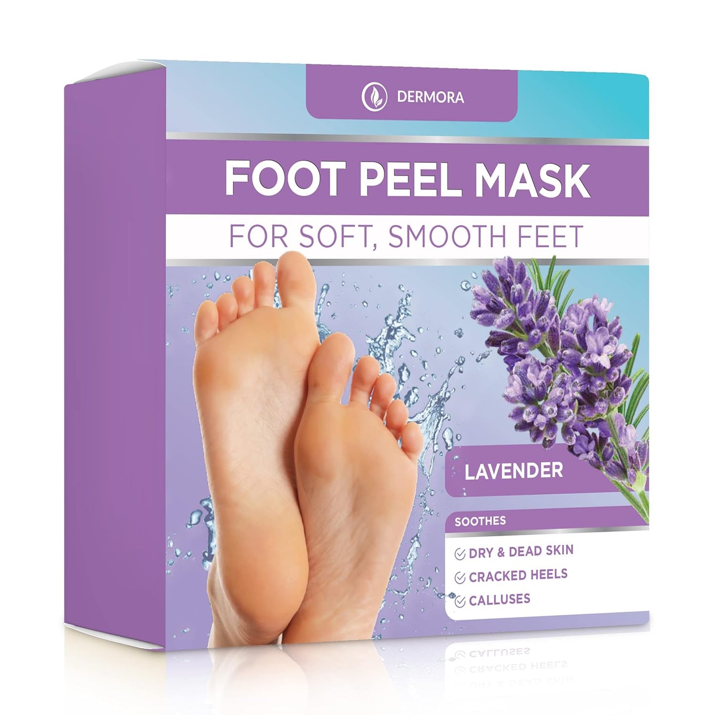 Exfoliating Foot Peel Mask - At-Home Spa Treatment for Dry, Cracked Feet | 2 Pairs Regular Size (Fits Women’s 11, Men’s 10)