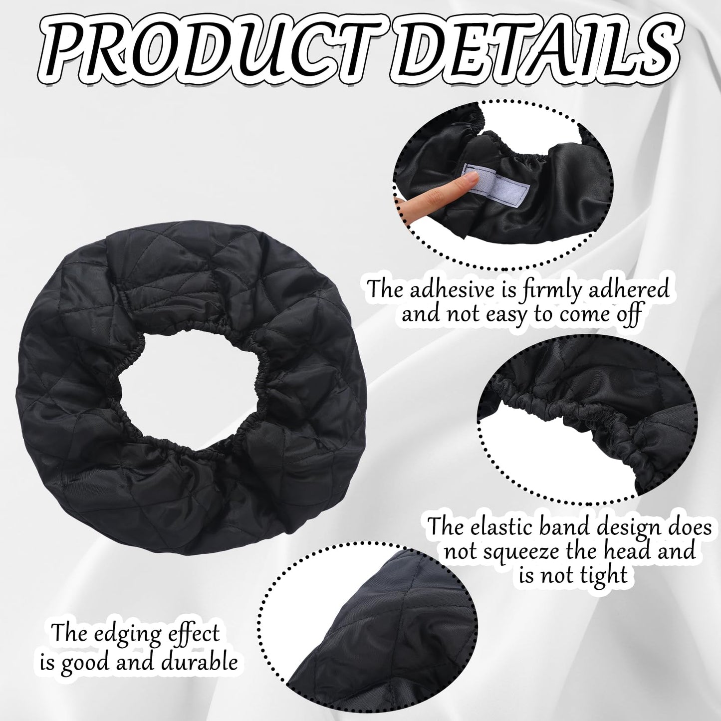 Fiwochic 1 Pcs Hair Dryer Heat Shield with 10 Disposable Plastic Hoods(Black)