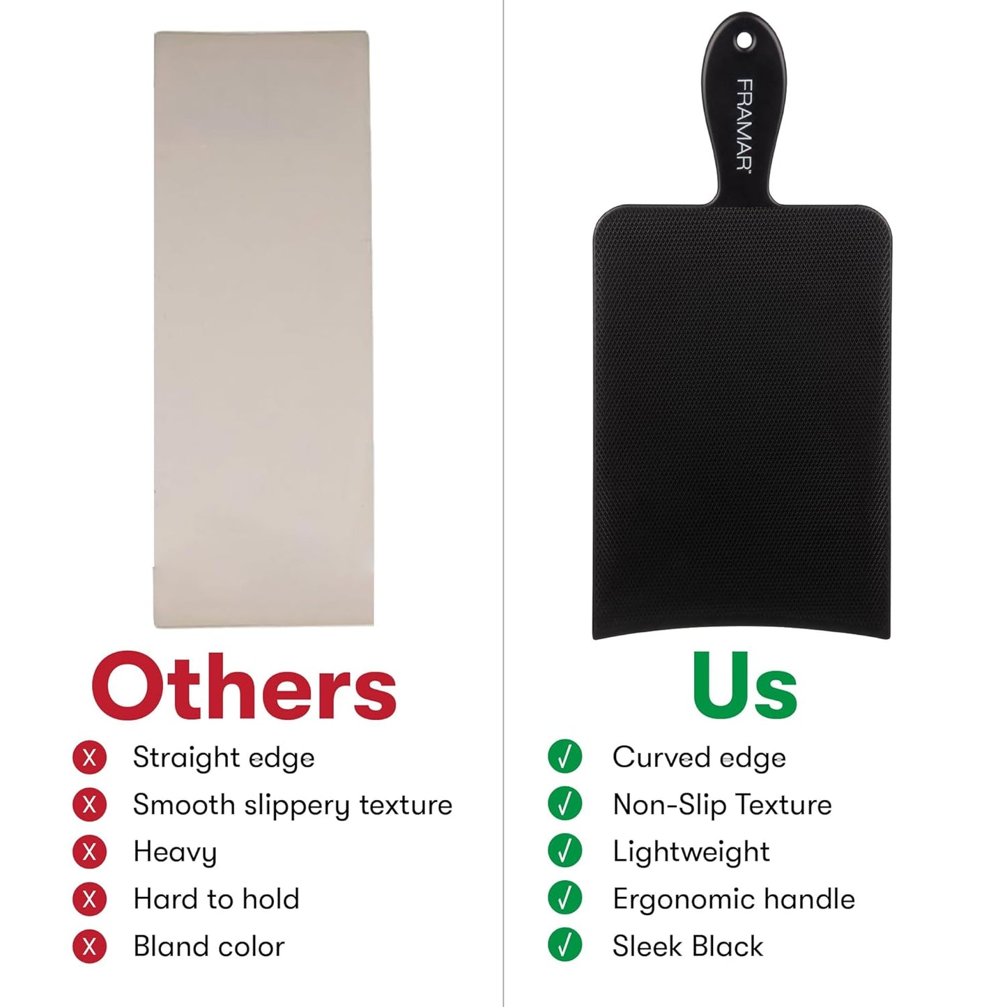 FRAMAR Extra Large Balayage Board | Precision Highlighting Tool for Hair Salons - Textured Black Surface