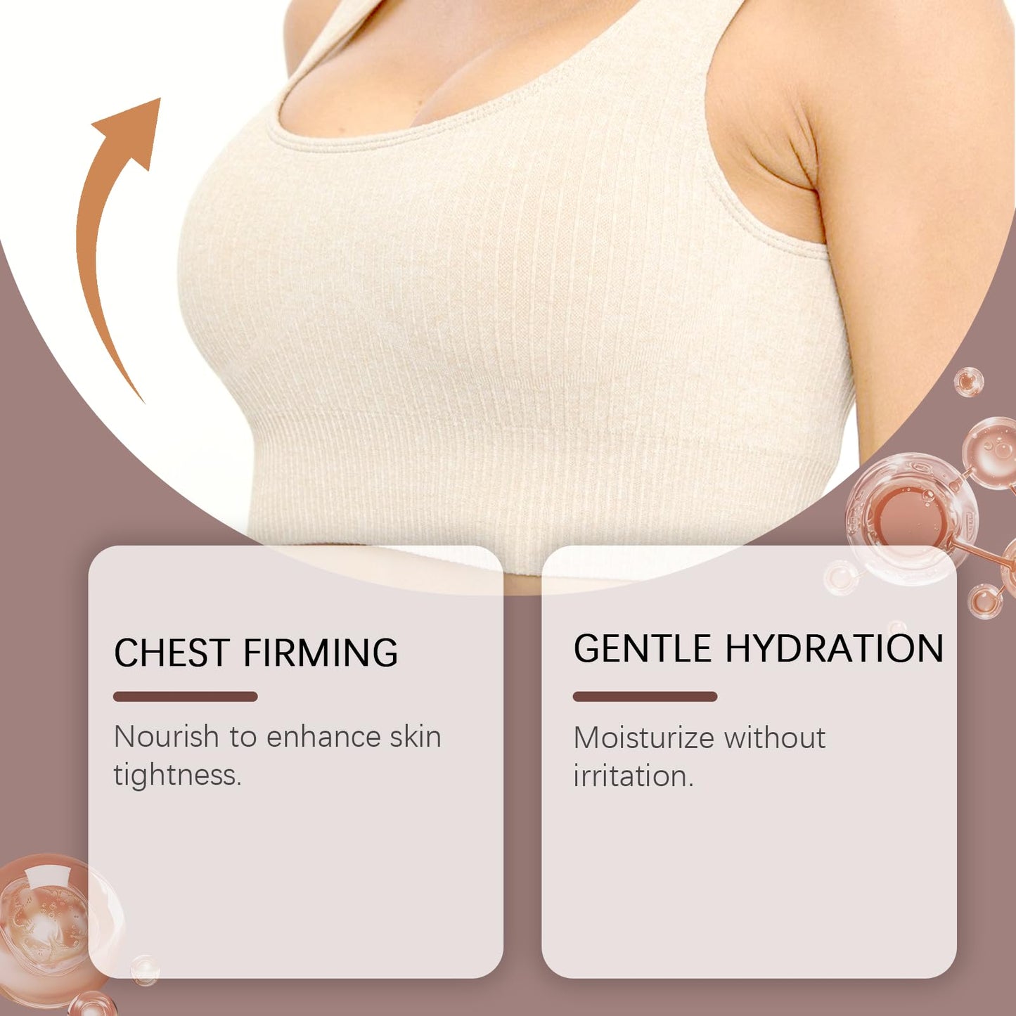 KunMan Bust Lift Oil, Breast Plump Oil, Lightweight & No-Greasy, Lift, Firm & Plum Naturally, for All Skin Types, 1Fl.oz