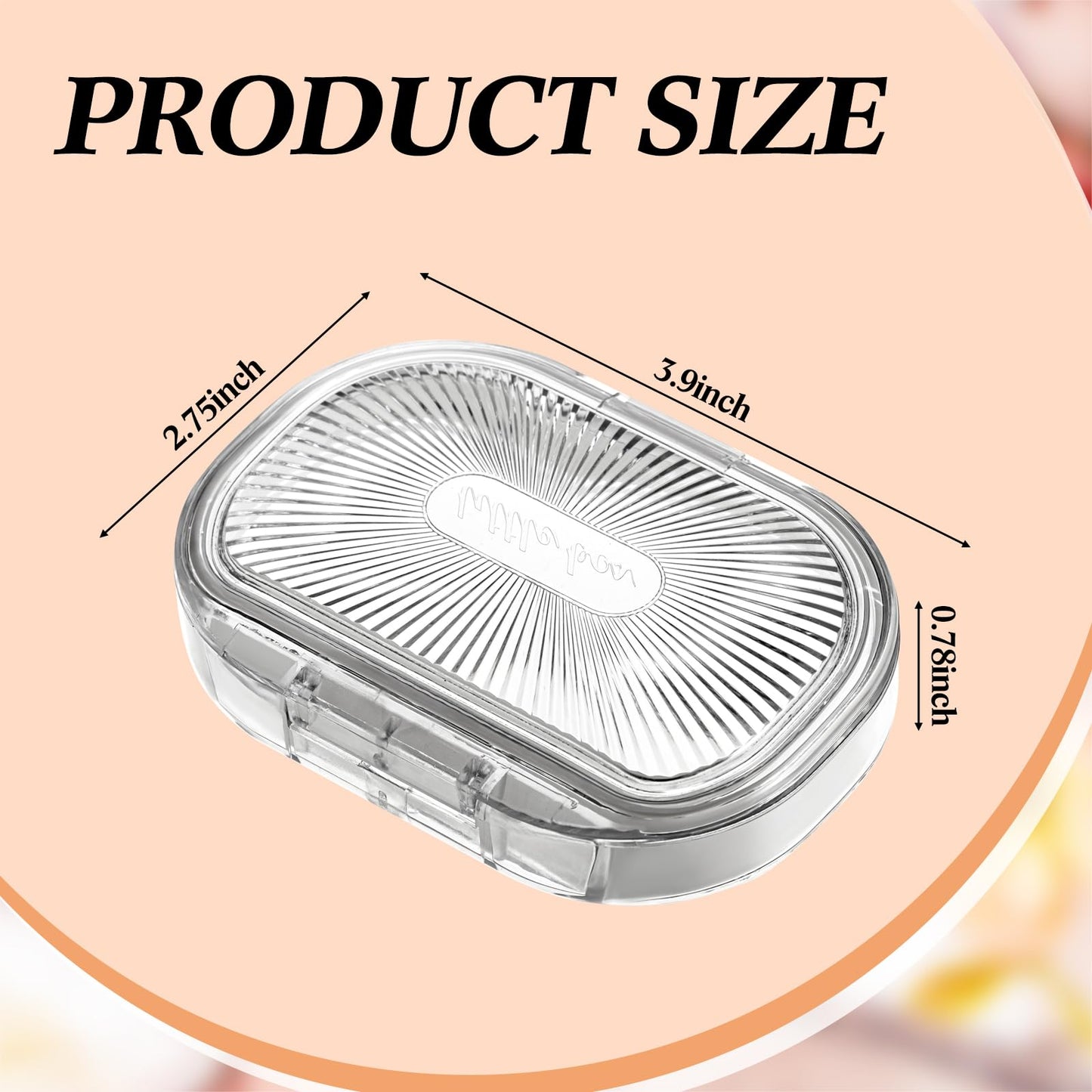 Kigley 4 Pcs Hair Tie Container Small Portable Travel Cotton Swab Holder Dispenser with Lid Plastic Box Storage Containers for Small Items (White,3.93 x 2.76 Inch)