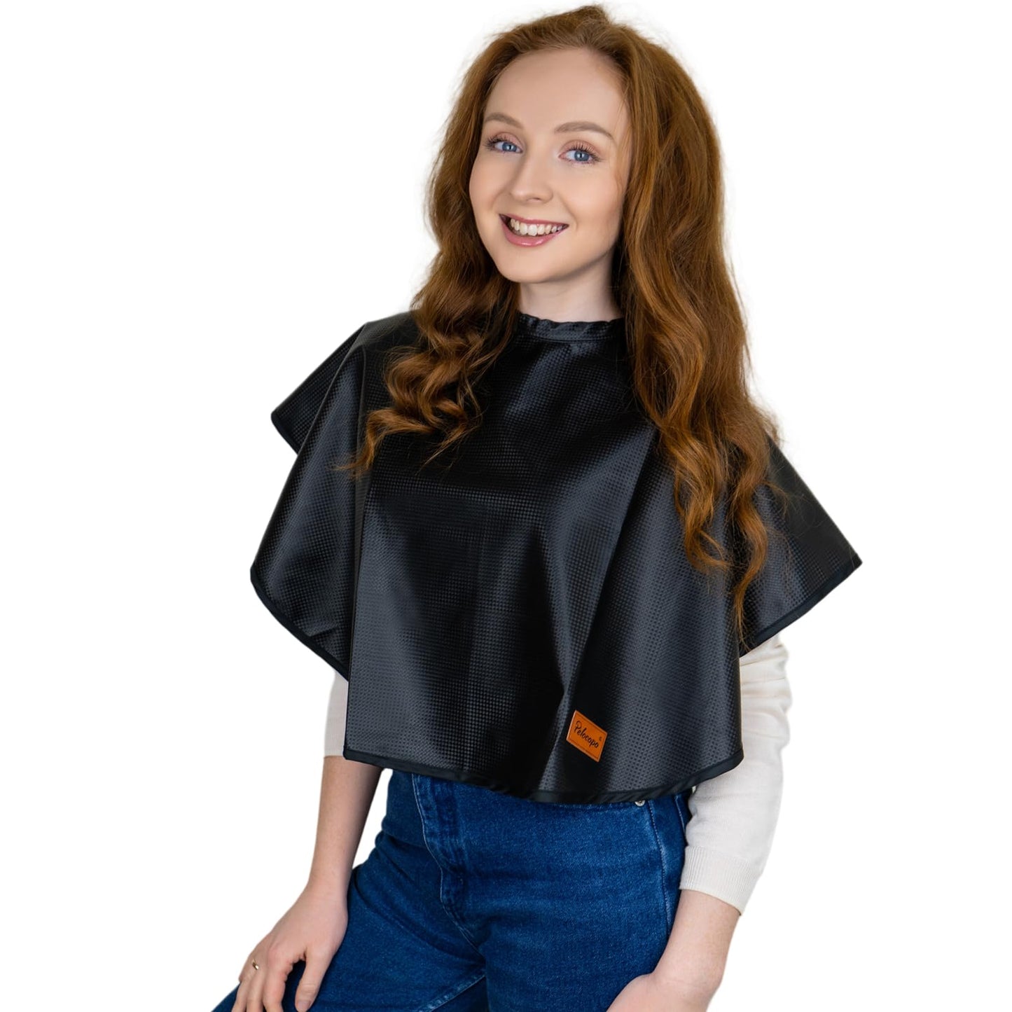 Pelocapa Makeup Cape Hair Dye Cape for Women Short Salon Cape for Stylists Waterproof Haircutting Cape Professional Shampoo Cape, 31.5”L*29”W