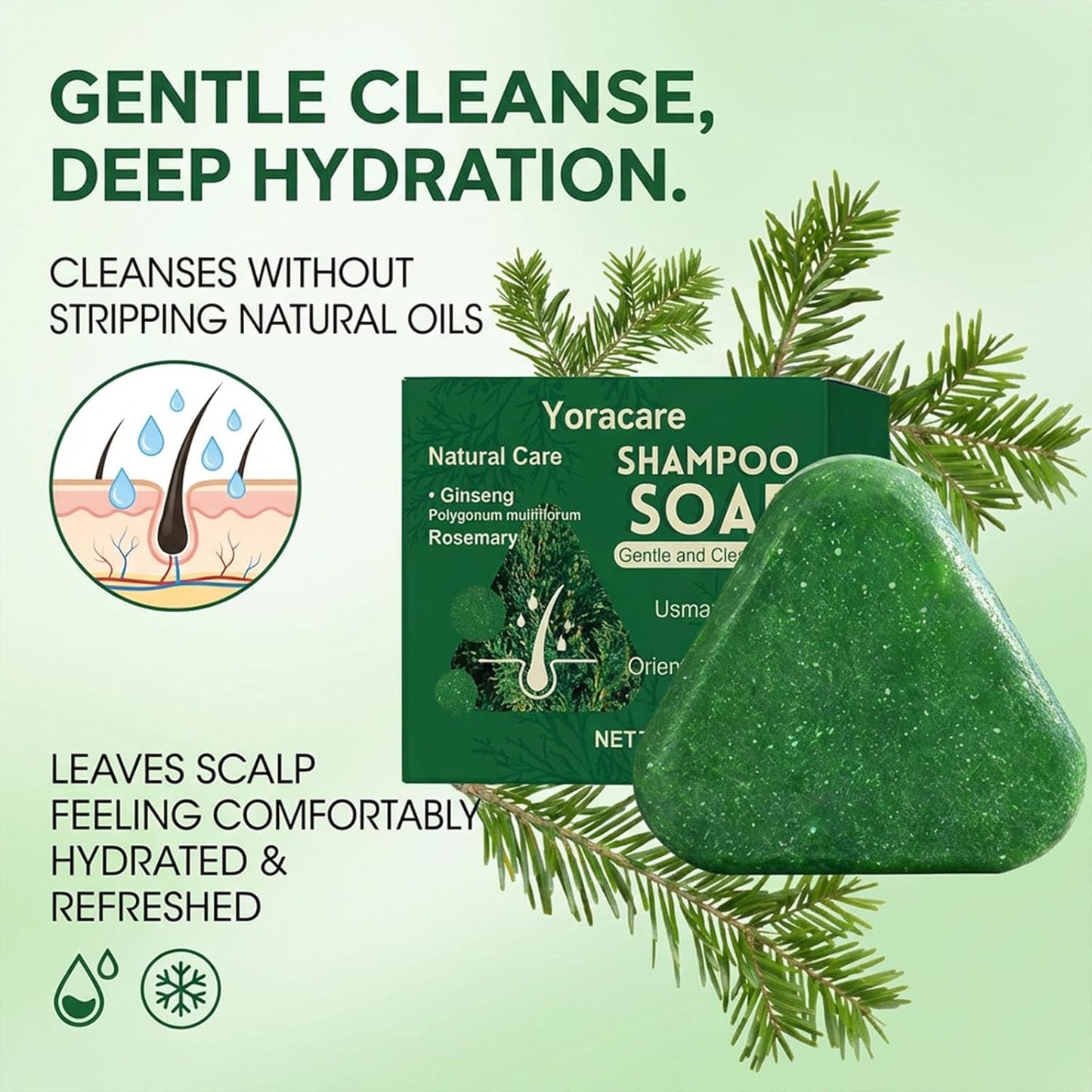 Korean Scalp Revival Bar - Strengthening Botanical Formula for Thinning Hair | Deep Hydration (4.23 oz)