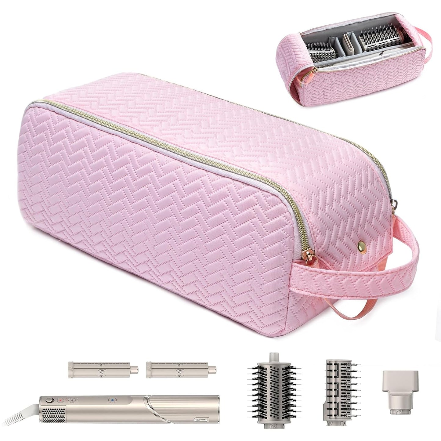 Large Hair Tools Travel Bag - 2-in-1 Organizer for Hair Dryer, Flat Irons & Curling Irons | Perfect for Travel Essentials