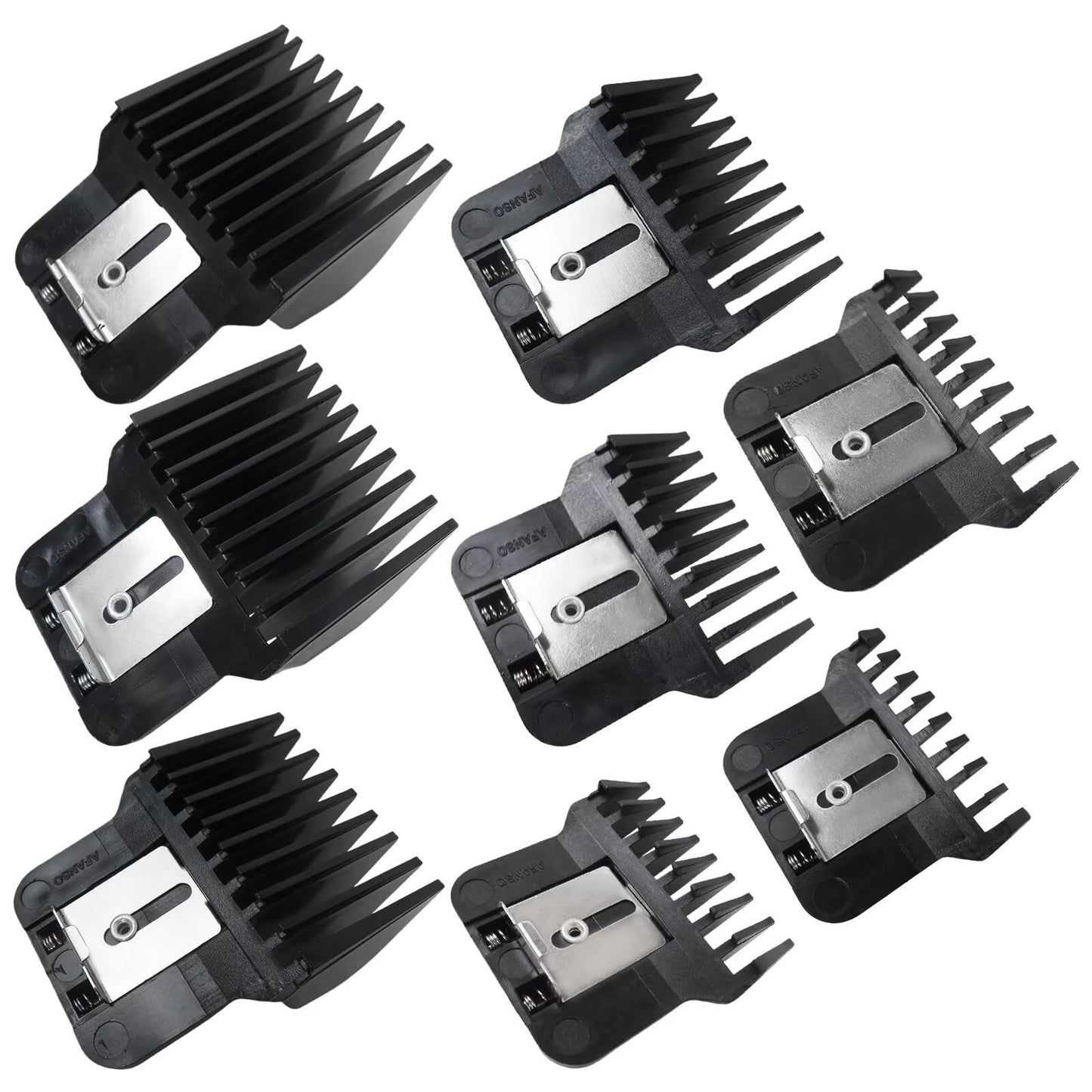 Updated 8 Pcs Trimmer Guards for BaBy-liss PRO Barberology FX787 & FX726 Trimmer, Replacement Guards Set with Metal Spring Clip - From 1/32-11/4 inch