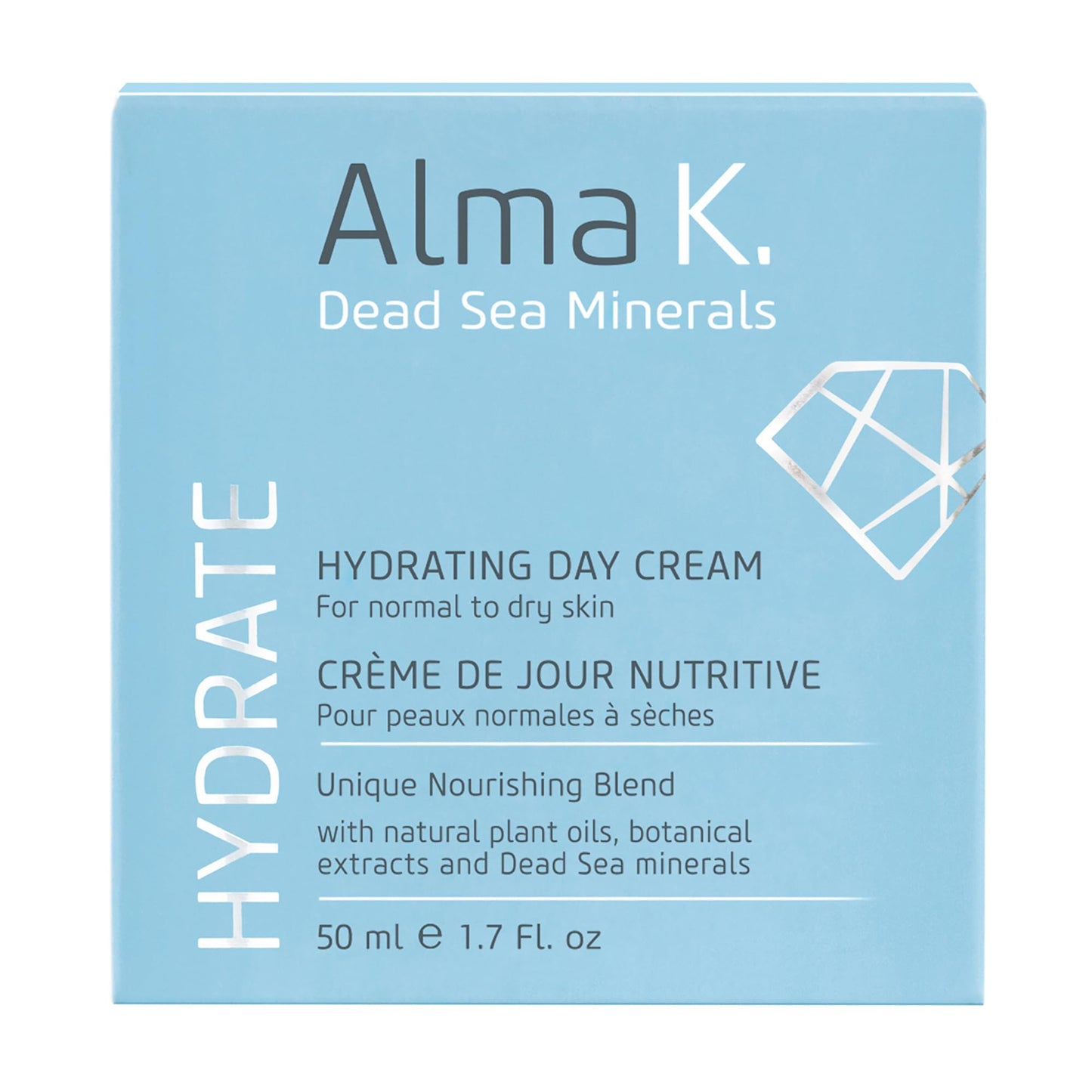 ALMA K Hydrating Day Cream - Day Face Cream for Normal to Dry Skin - Daily Face Moisturizer - Facial Moisturizer with Olive and Avocado Oils - 1.7 oz