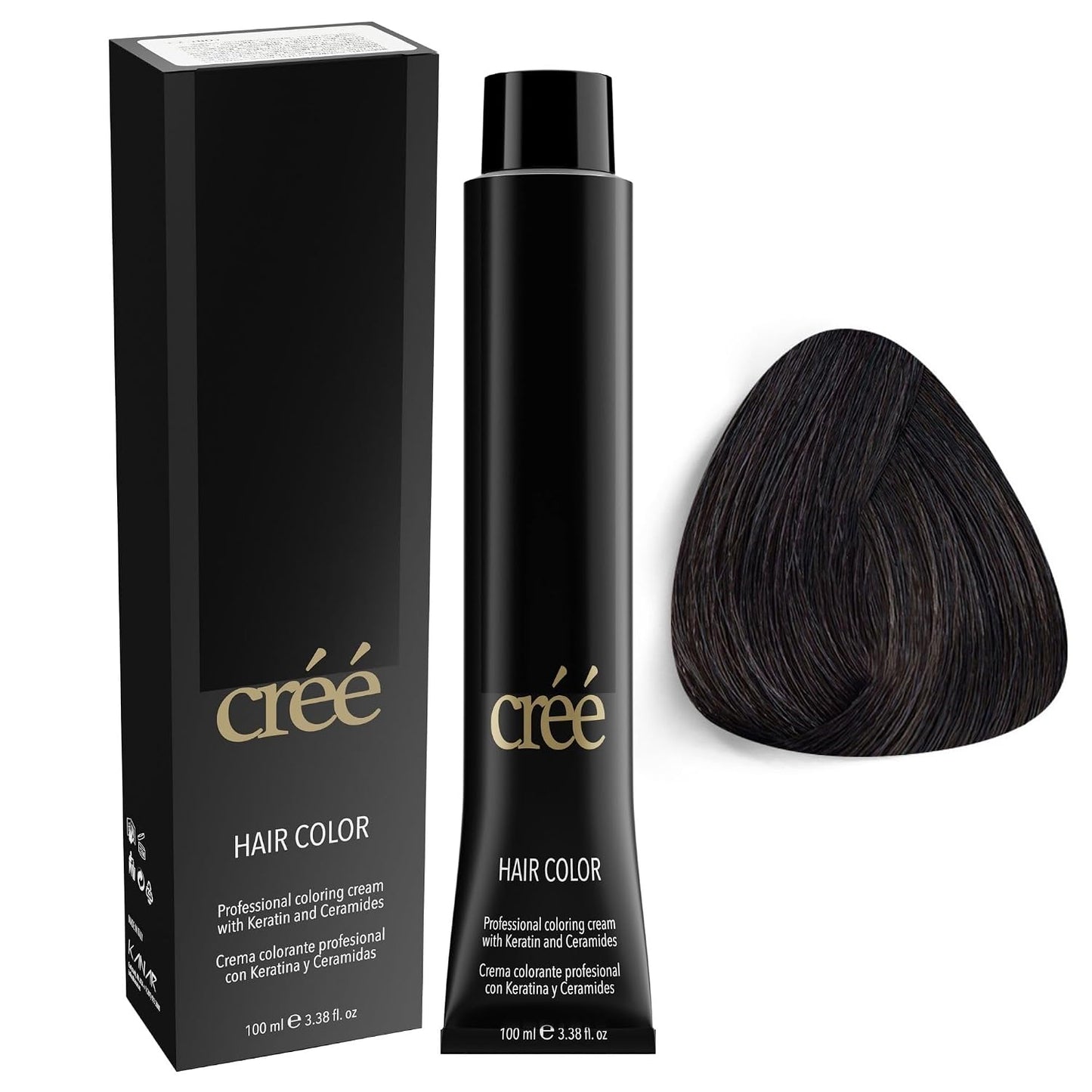 Black Permanent Hair Color - Long-Lasting, Rich Vibrant Formula for 100% Gray Coverage | 3.4 fl. oz.