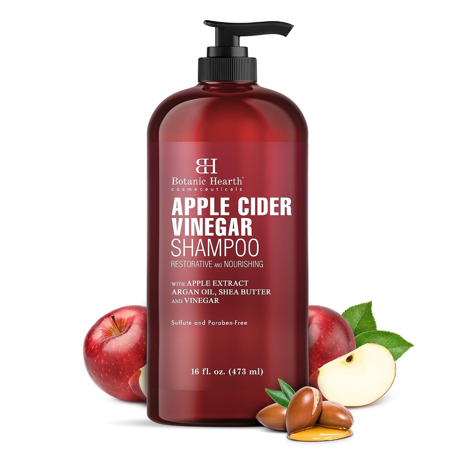 Botanic Hearth Argan Shampoo - Hydrating & Volumizing Formula for All Hair Types | 16 fl oz