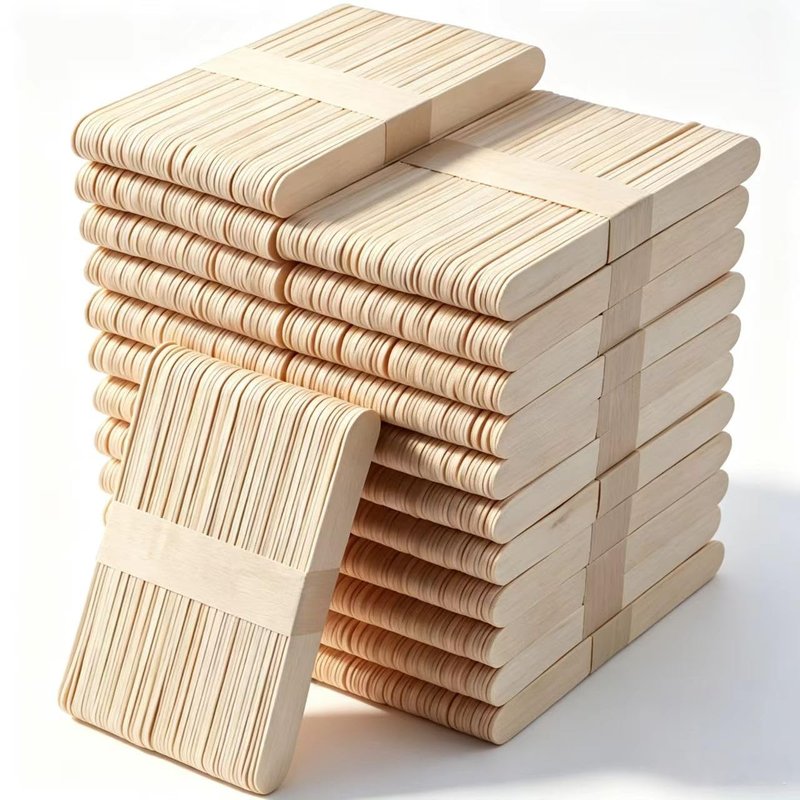 1200 Pcs Craft Sticks Ice Cream Sticks, Borogo 6" x 3/4" Sticks Natural Wood Popsicle Craft Sticks Treat Sticks Ice Pop Sticks for DIY Crafts