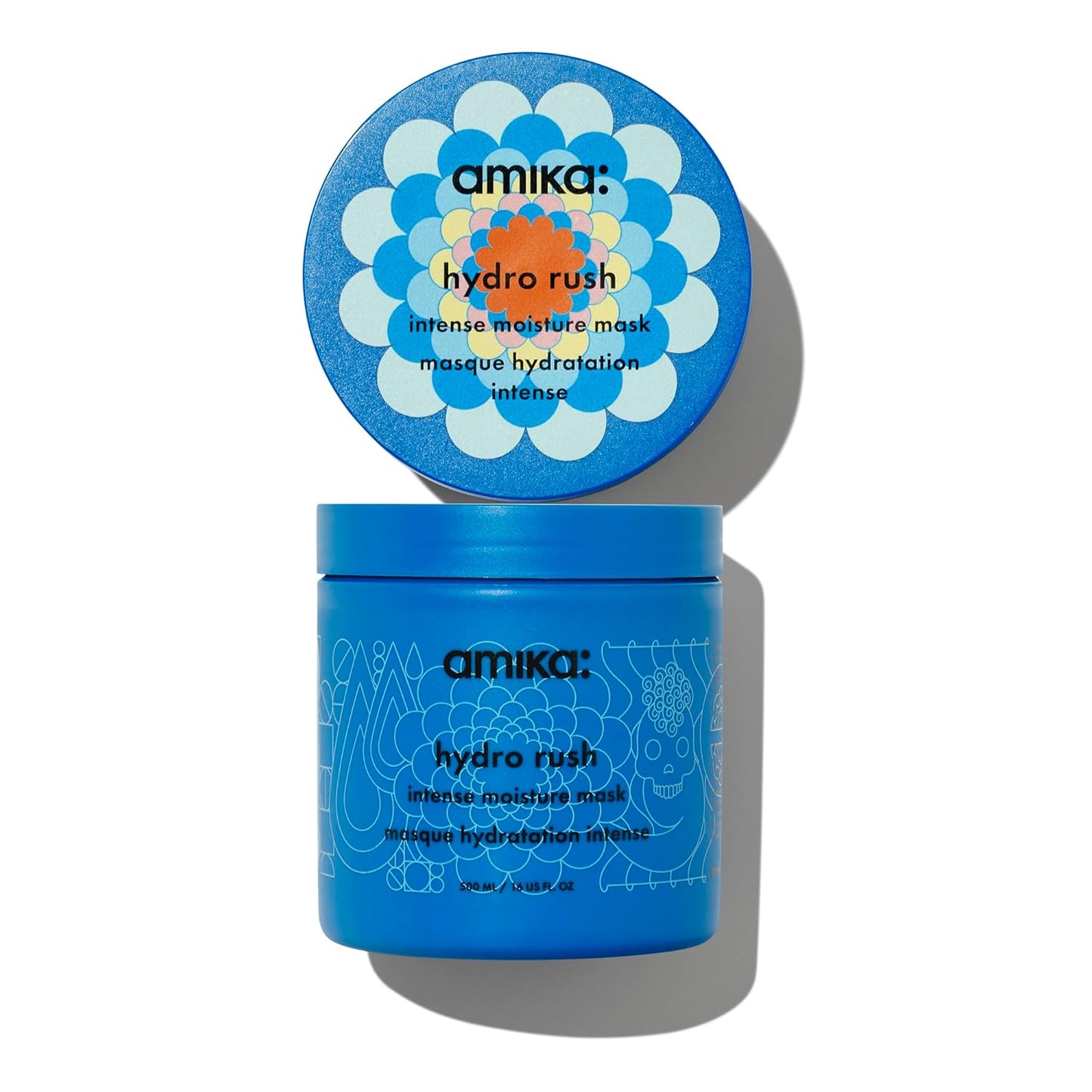 Amika Hydro Rush Intense Moisture Mask - Hydrating Treatment with Hyaluronic Acid | 8.5 oz