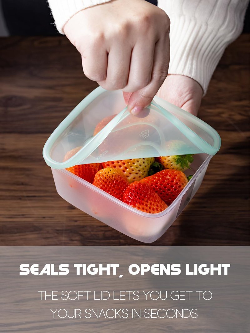 LivLab Mker 20 PCS Food Storage Containers with Lids - Reusable Meal Prep Containers Bpa-Free Freezer Lunch Boxes for Leftovers, Snack, Fruits, Salad - 10Sets | 20 fl oz | 2.5 Cups