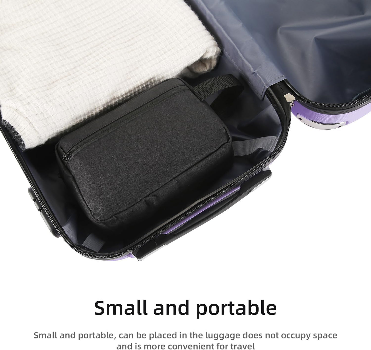 Travel Toiletry Bag - Hanging Cosmetic Organizer for Men & Women | Black Travel Accessory