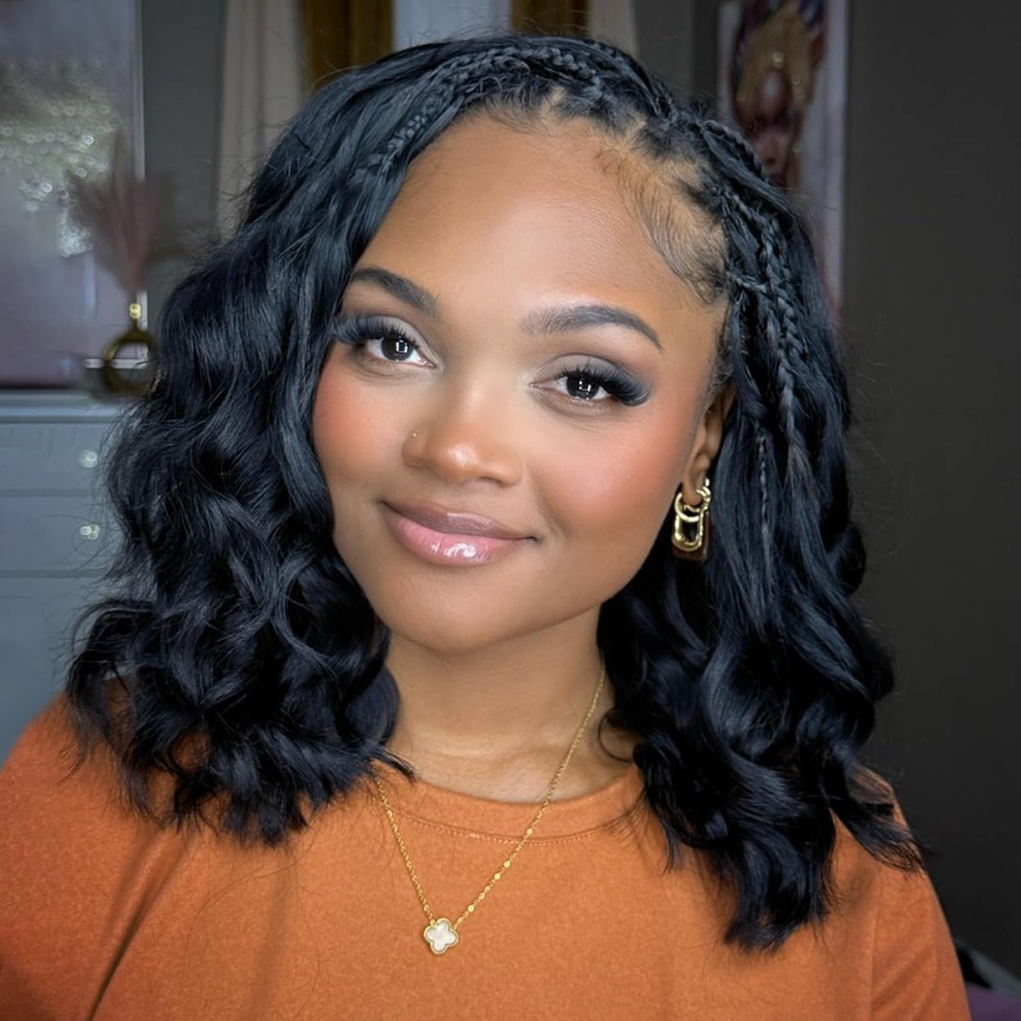 ToyoTress Ocean Wave Crochet Hair - 10 Inch Invisible Knotless Deep Curly Braiding Hair | Natural Color, 250G