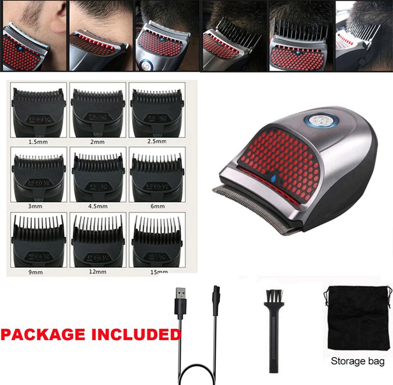 HAASHADA Shortcut Hair Clippers Self-Haircut Kit for Men, Shortcut Self Grooming Haircut Kit with 9 Limited Combs, USB Rechargeable Cordless Electric Hair Trimmer Professional Hair Cutting Machine