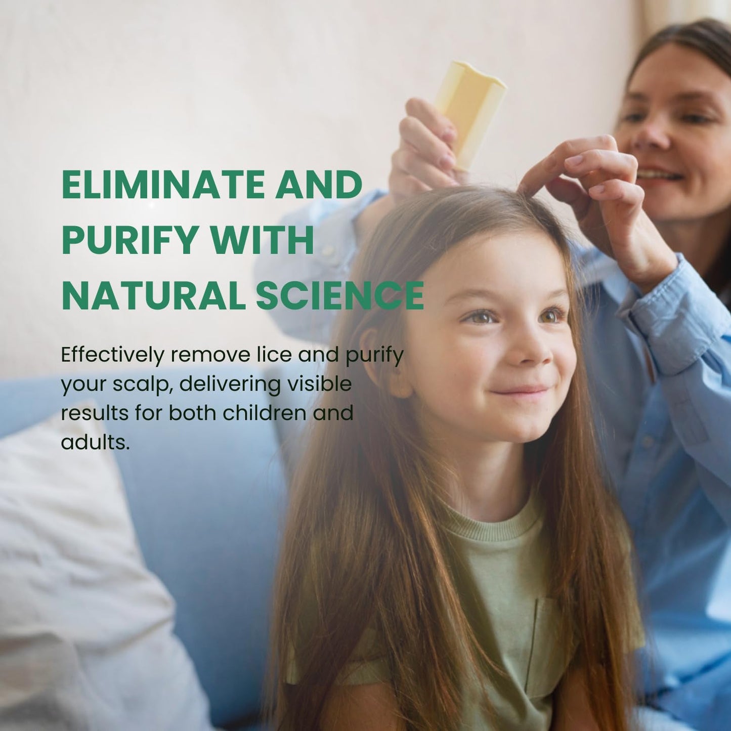 Lice Control Shampoo - Natural Defense Against Head Lice & Nits | Gentle Formula with Neem, Tea Tree & Coconut Oil for All Ages