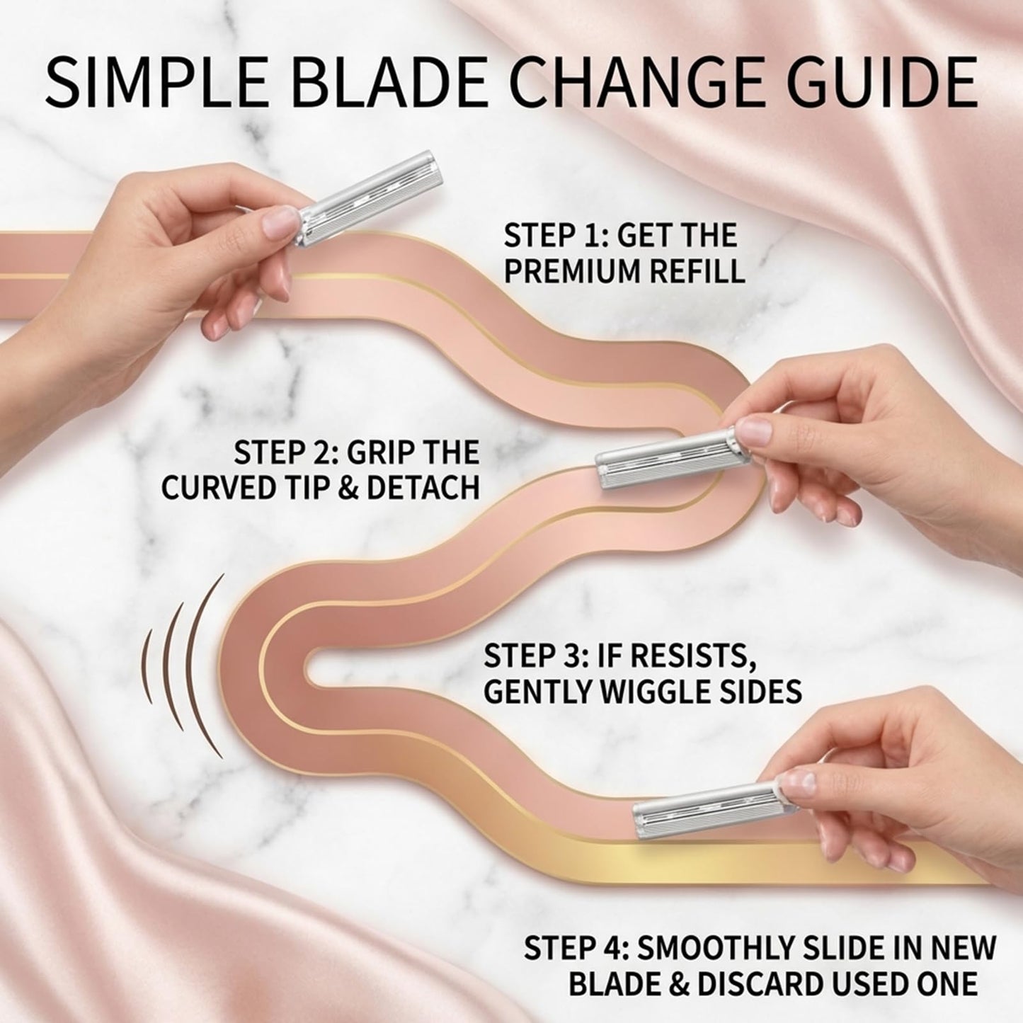 20Pack Compatible with Tweezerman Facial Razor Refills,Replacement Blades Compatible with Tweezerman Dermaplane Refills.