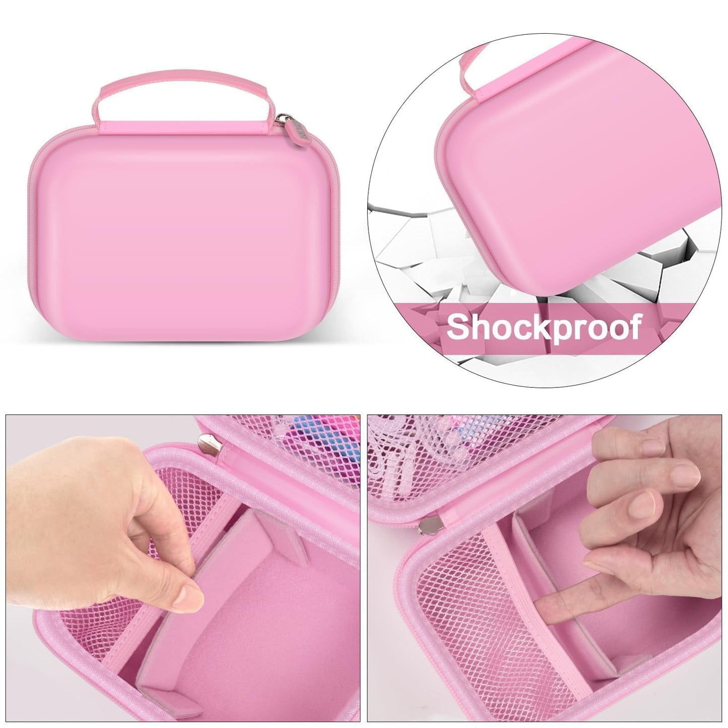 GWCASE Case Compatible with DUDUDRAGON for Cimizi for Dylanto for GREENKINDER for ESOXOFFORE for Careenoah for TKECWOB Instant Print Camera, Kids Instant Digital Cameras Storage Case (Box Only) -Pink