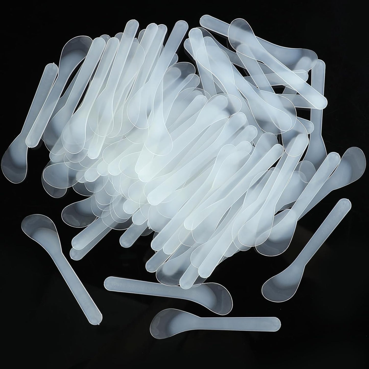 Large Cosmetic Spatulas - 5 Inch Disposable Makeup Applicators | 200 Pack Translucent Skincare Tools