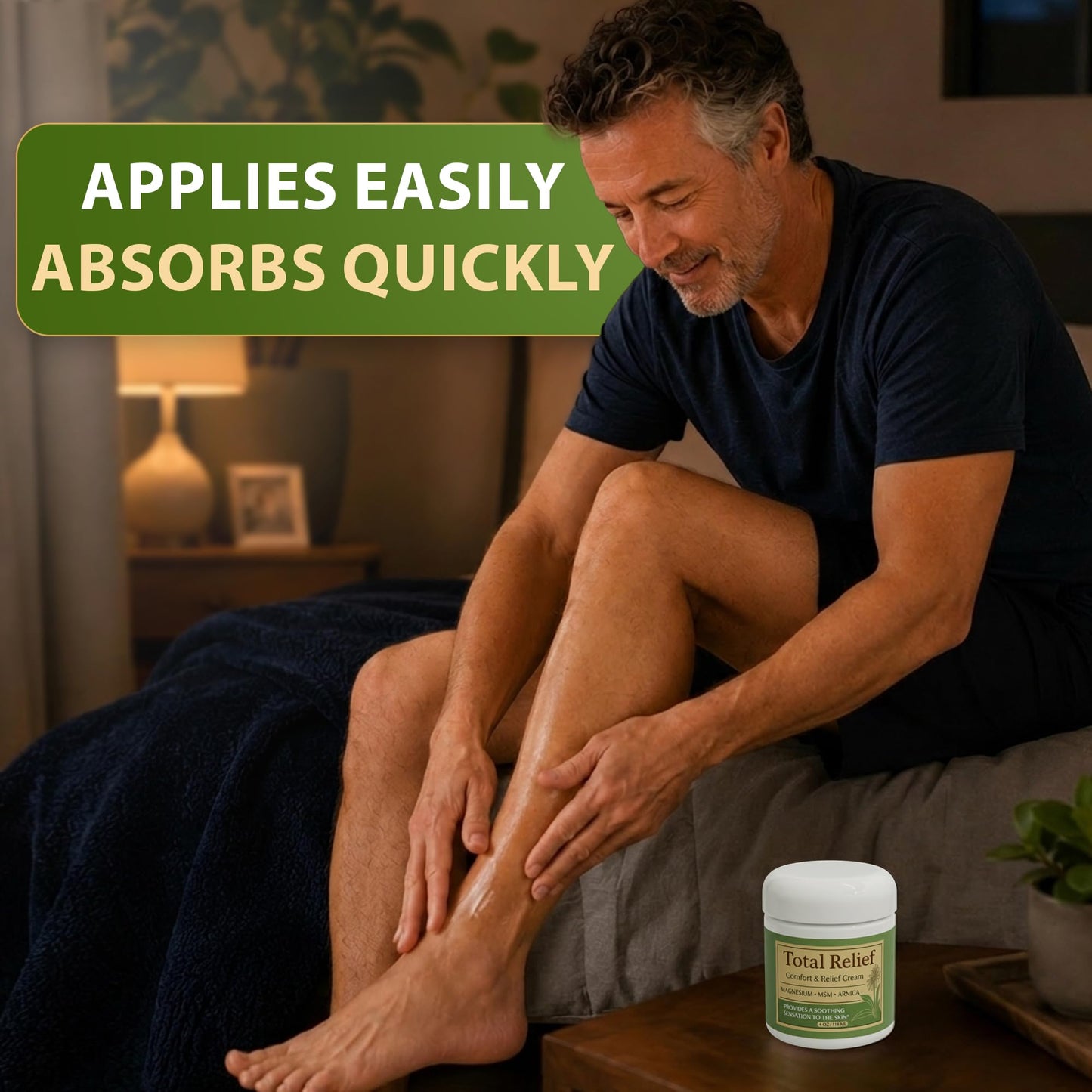 HiRelief Official Total Relief - Magnesium Cream - Soothing Topical Lotion for Muscles, Joints & Legs - Magnesium Chloride with MSM, Arnica & B6 - Lightweight & Fast-Absorbing - 4 Fl Oz (Pack of 3)
