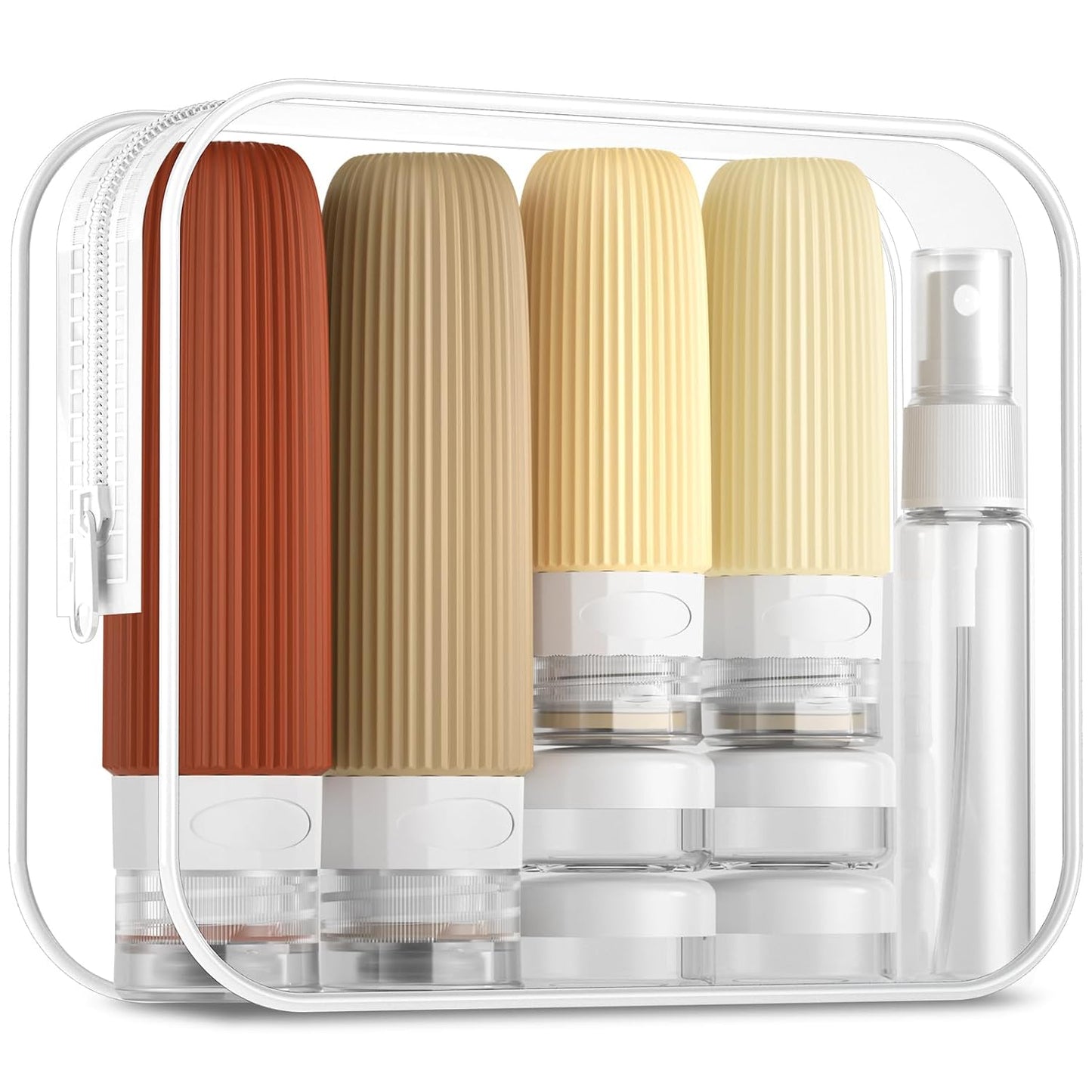 Travel Bottles for Toiletries - 16 Pack Silicone Containers | 6oz Leak-Proof Shampoo & Conditioner Set