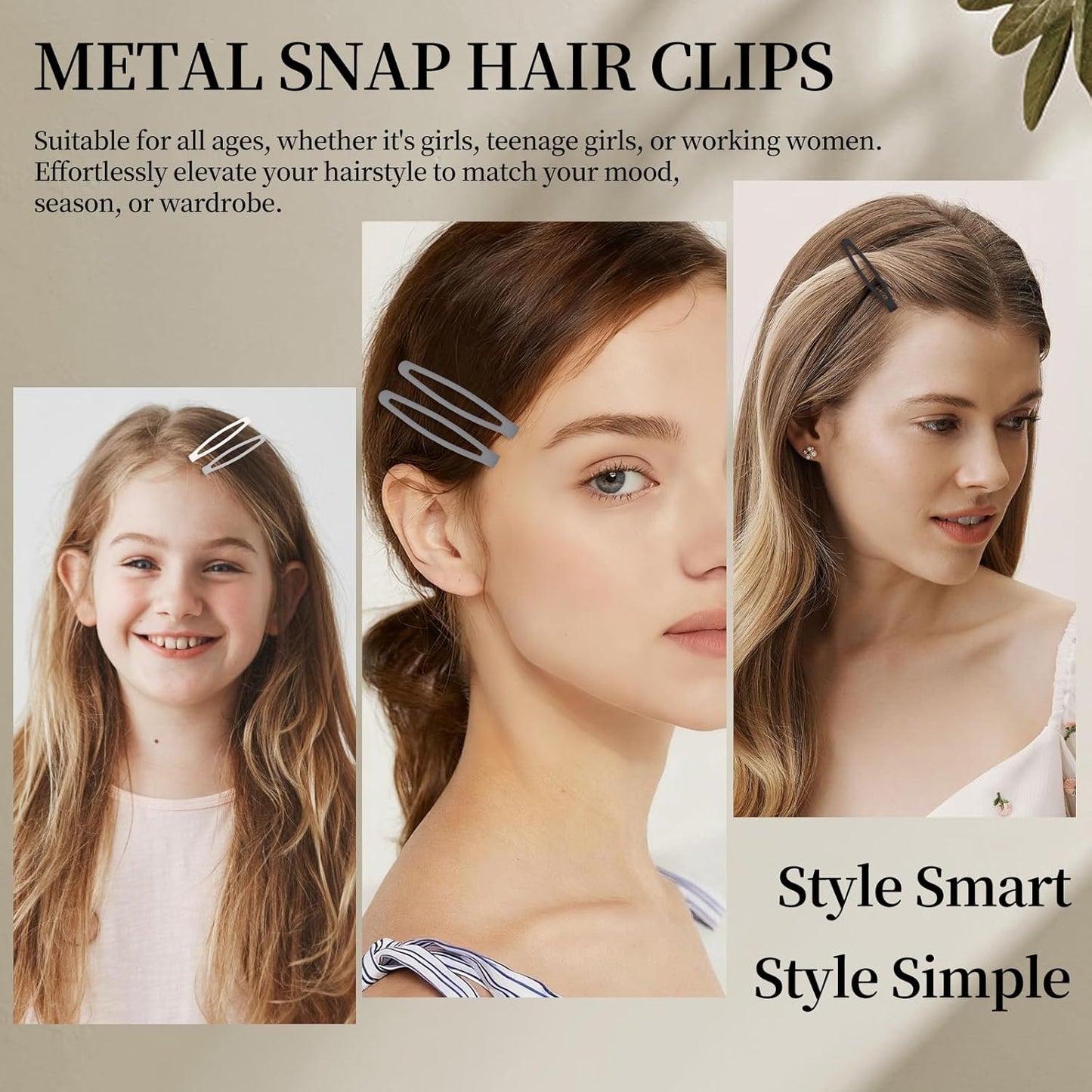 Matte Snap Hair Clips - 20PCS Non-Slip Metal Barrettes for Women & Girls | 2.4 Inch, 4 Colors