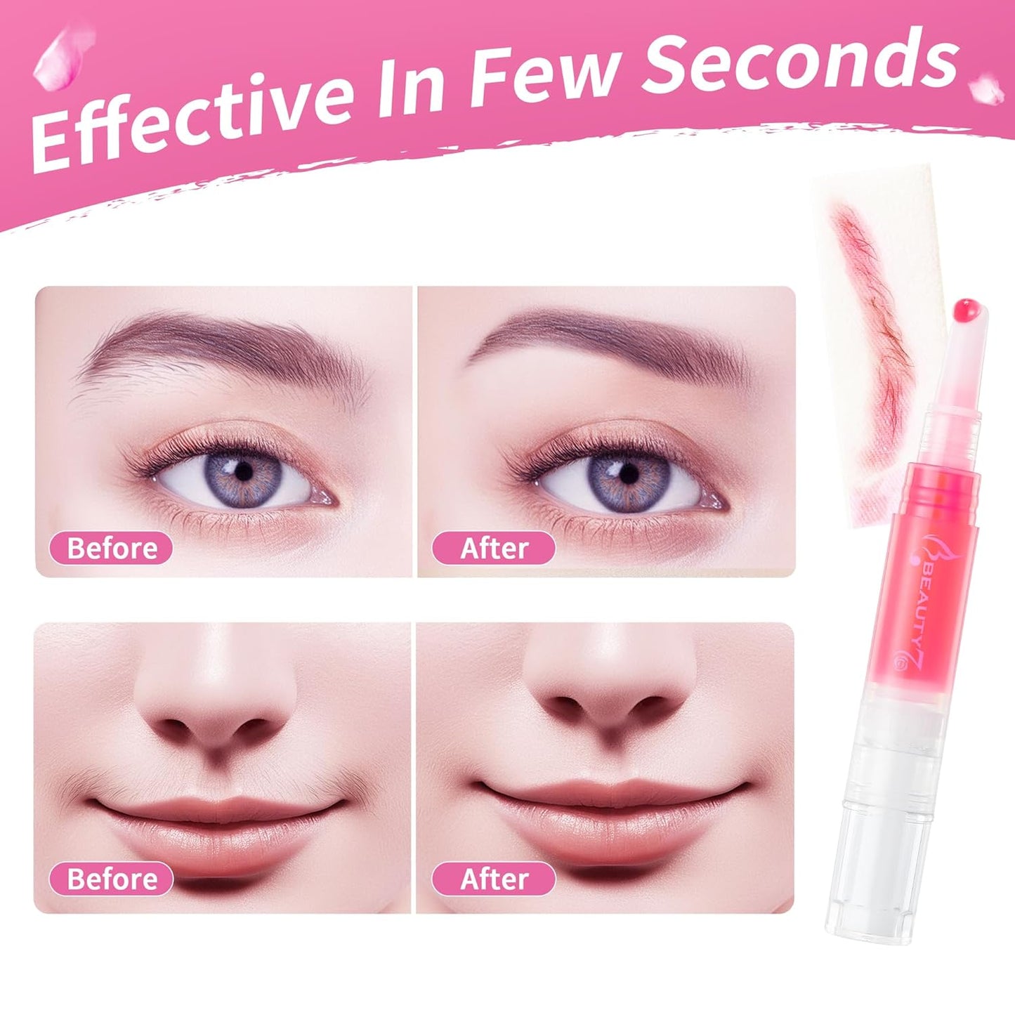 Sticky Eyebrow Wax - Facial Hair Removal for Upper Lip, Cheeks & Chin | All Skin Types, Eyebrow Shaper Wax