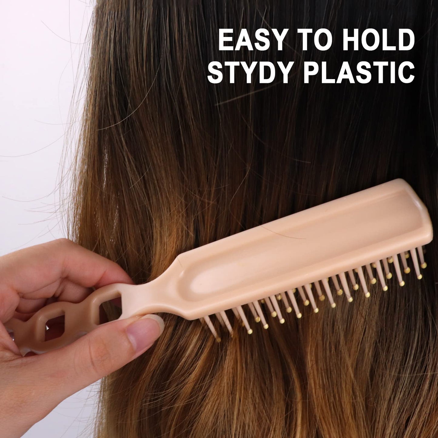 60 Pack Hair Brushes in Bulk for Homeless, Bulk Hair Brush Individually Wrapped for Curly Wavy Hair Blow Drying Styling Detangling Suitable for Shelter, Hotel(Light Orange)