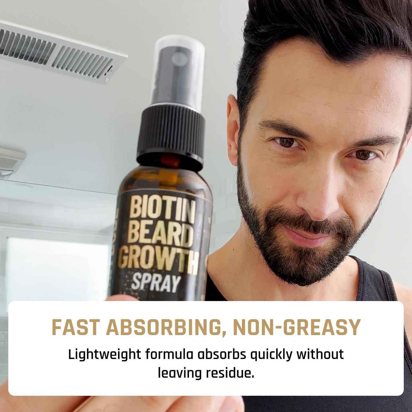 Derm Dude Biotin Beard Growth Spray for Men