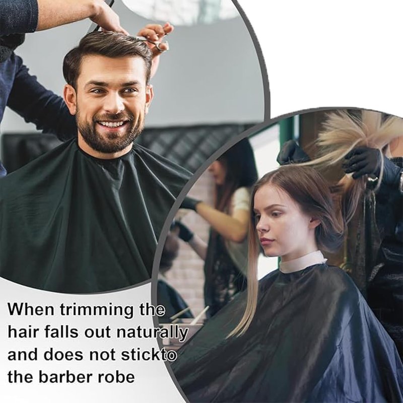Unisex Salon Hair Cape for Men & Women - Adjustable Neckline, Waterproof Design, Professional Barber Supplies
