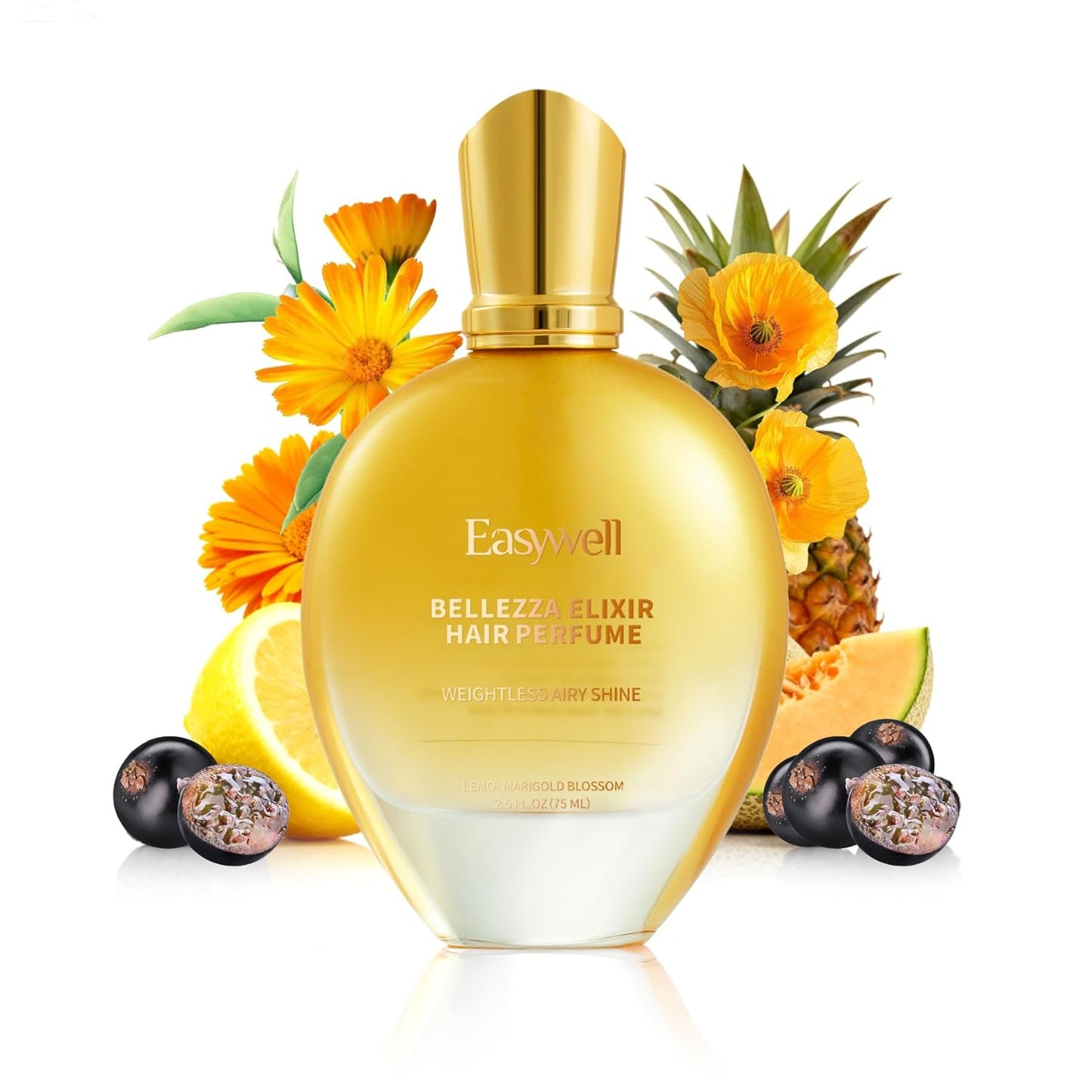 EASYWELL Hair Perfume for Women - Leave-In Conditioner Spray with Vitamin B5 | Floral Scent, 2.5 Fl Oz