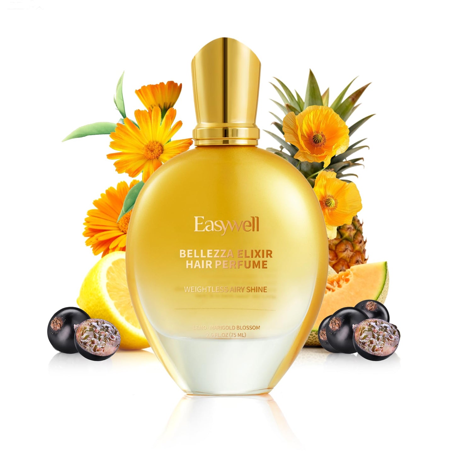 EASYWELL Hair Perfume for Women, Leave In Conditioner Spray, Mothers day gifts, Hair Spray Women with Vitamin B5, Floral, 2.5 Fl Oz