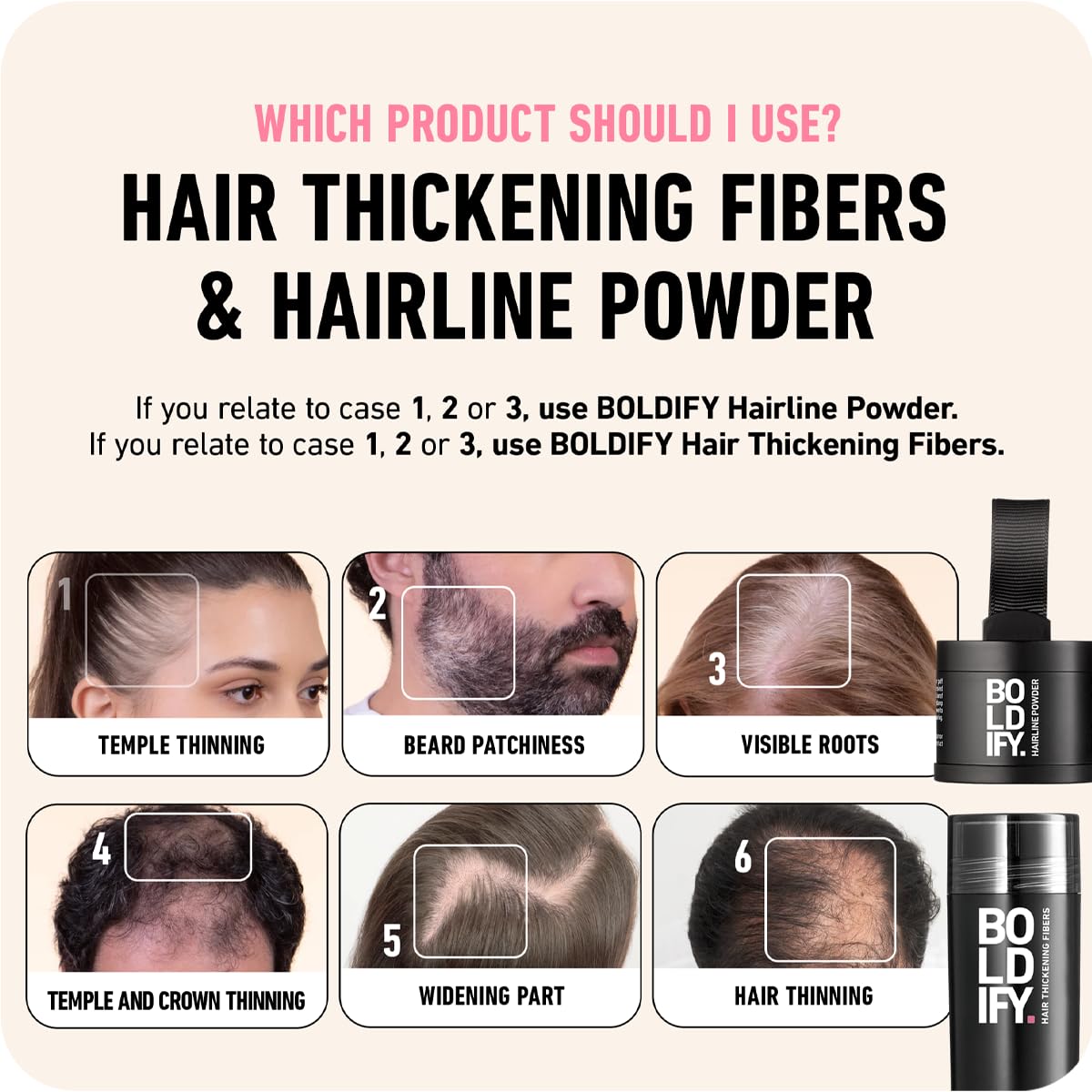 BOLDIFY Hair Fibers - Thinning Hair Solution for Instant Volume | 14 Shades Available - Dark Auburn (56g)
