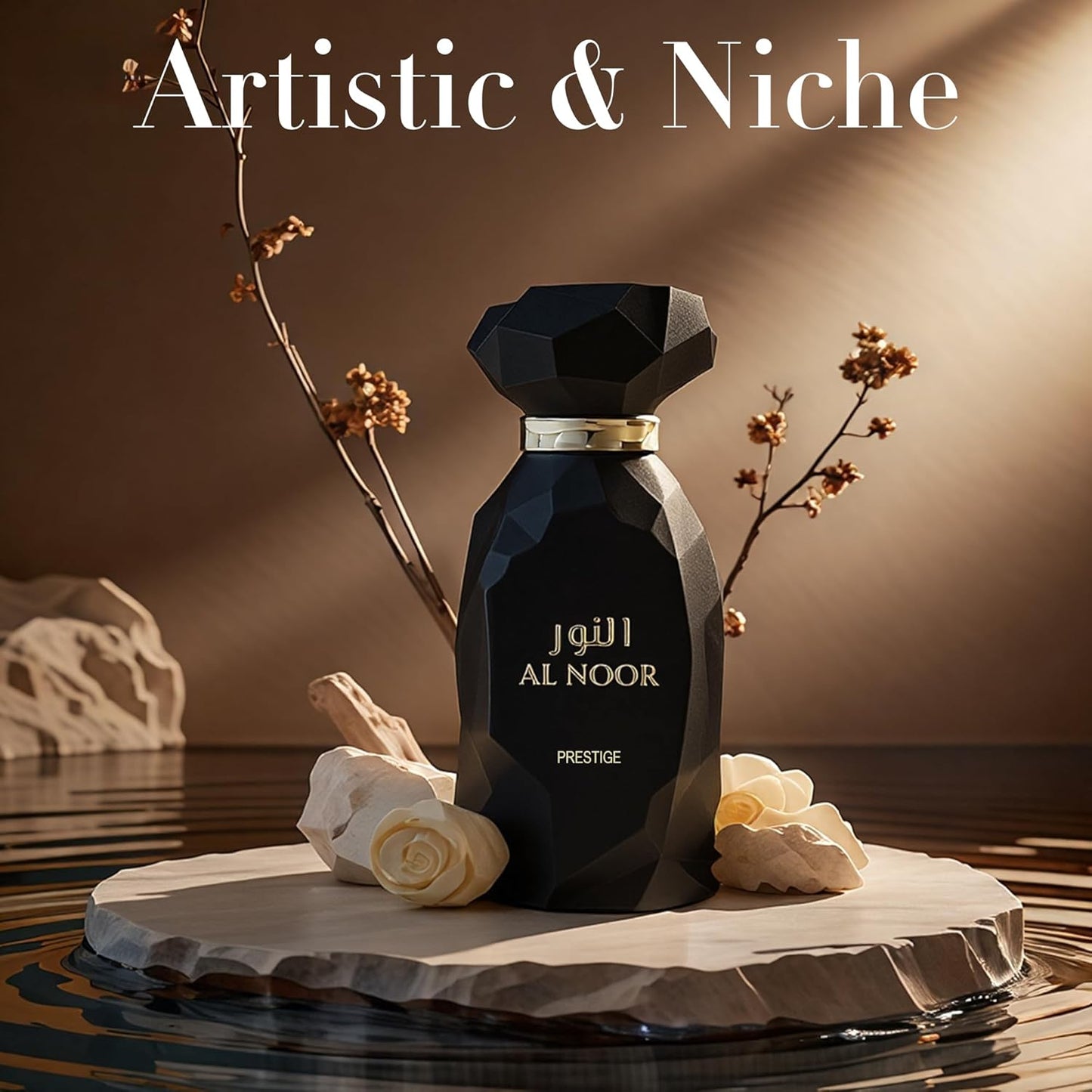 A CENTER AL NOOR Eau de Parfum Unisex - Long-Lasting Saffron, Iris & Leather Fragrance | 3.4 Fl Oz Sophisticated Oriental Woody Cologne