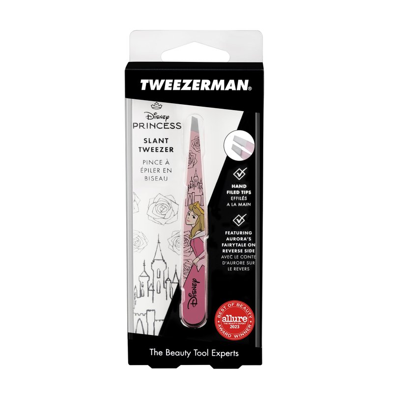 Tweezerman Aurora Slant Tweezer - Eyebrow Tweezers for Women and Men
