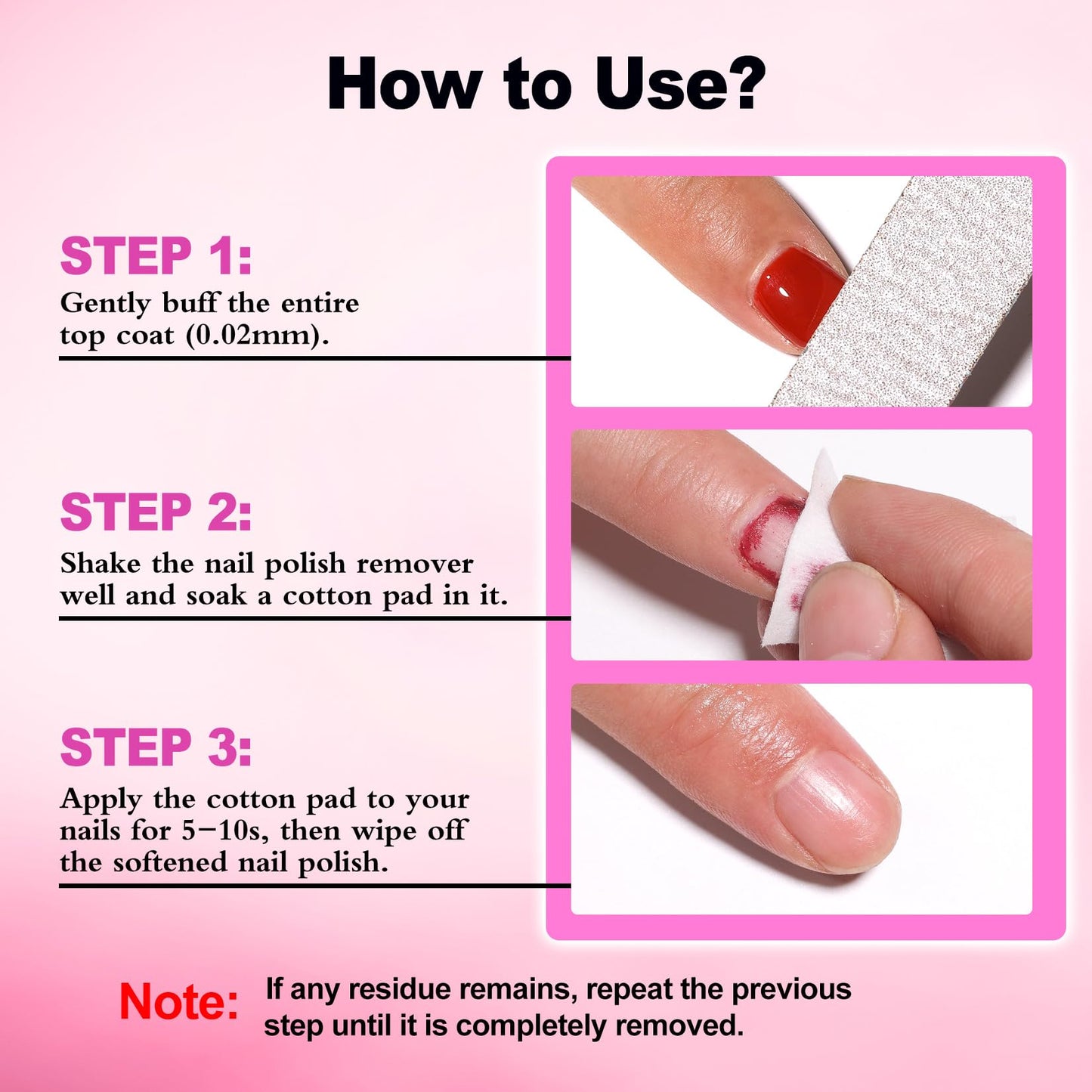LOUINSTIC Nail Polish Remover – Press Pump, Rose Oil Formula, 6.8 Fl Oz