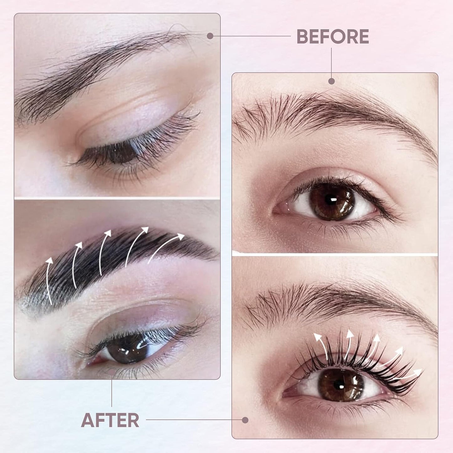 Brow Lamination Kit - Lasting 8 Weeks Home Perm Set | Upgraded Curling & Perming Lotion (20 Pcs)
