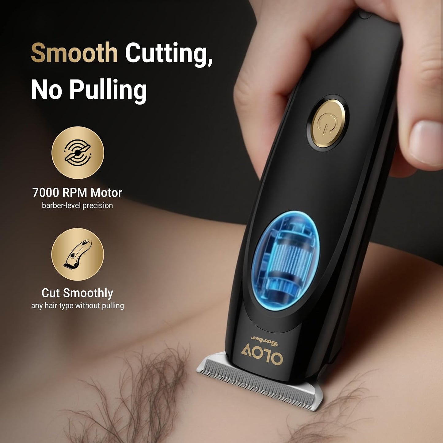 Cordless Hair Trimmer for Men - Professional T-Blade Beard Clippers for Grooming & Mustache Cutting