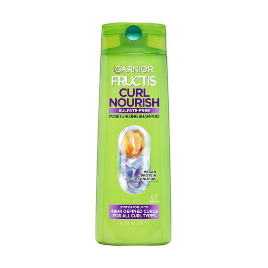 Garnier Fructis Curl Nourish Shampoo - Sulfate Free Moisturizing Formula | 12.5 Fl Oz