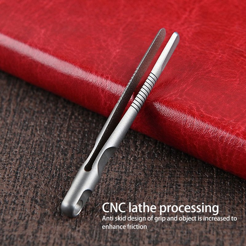 Tefola Portable Mini Keychain Tweezer, Titanium Alloy, Silver, EDC Multi-tool, Easy to Carry