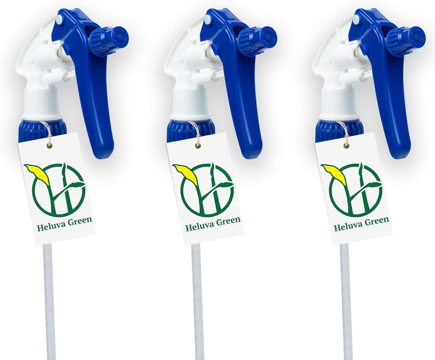 Green Spray Bottle Nozzle Replacement - Heavy Duty Sprayer Triggers for Home & Commercial Cleaning | Fits 8-32 oz Bottles, Blue, 24 Pack