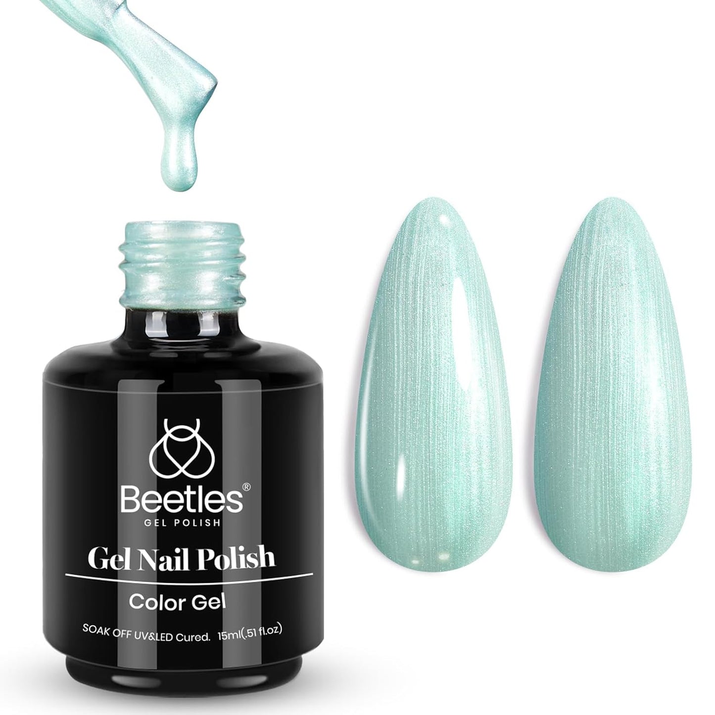 Beetles Purple Gel Polish - Lilac Light Purple Nail Color | 15ml Soak Off UV LED Gel for Summer Manicure