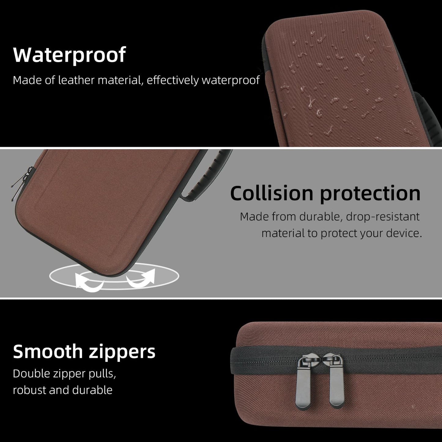 LIUIIVIRI Hard Travel Case Compatible with Dyson airstraight HT01 Hair Straightener & Power Supply, Waterproof and Shockproof Storage carrying case (Brown)