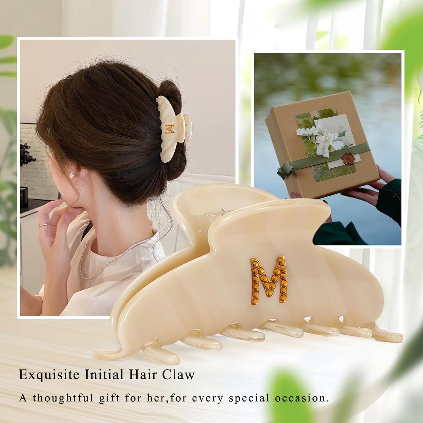 Hair Clips for Women - Strong Grip Claw Clips for Thick & Thin Hair | GRS-Certified Acetate, Comfortable Styling