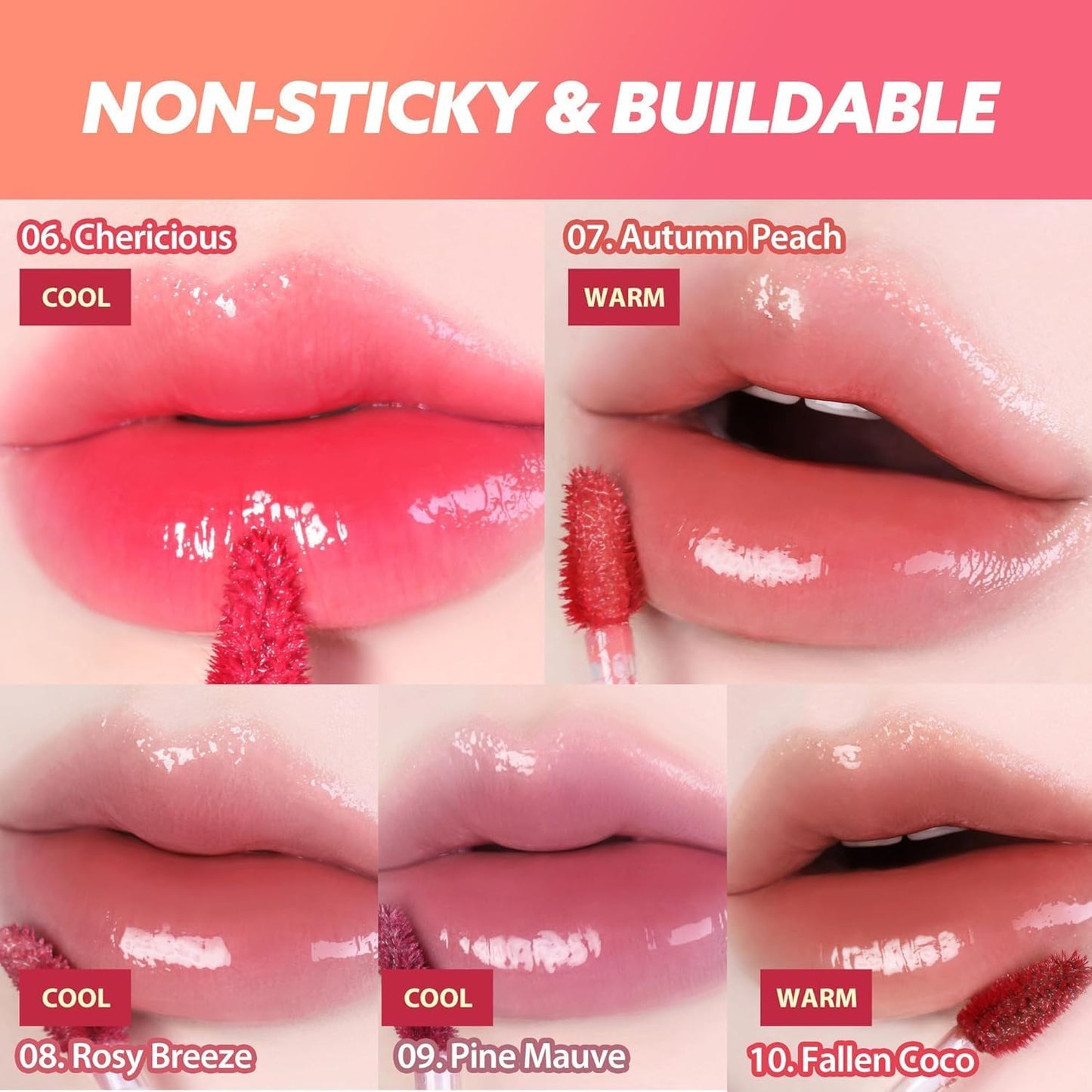 Jelly Lip Glow Tint - Hydrating Lip Gloss with Long-Lasting Moisture | Cool Time Berry, Perfect for Daily Use