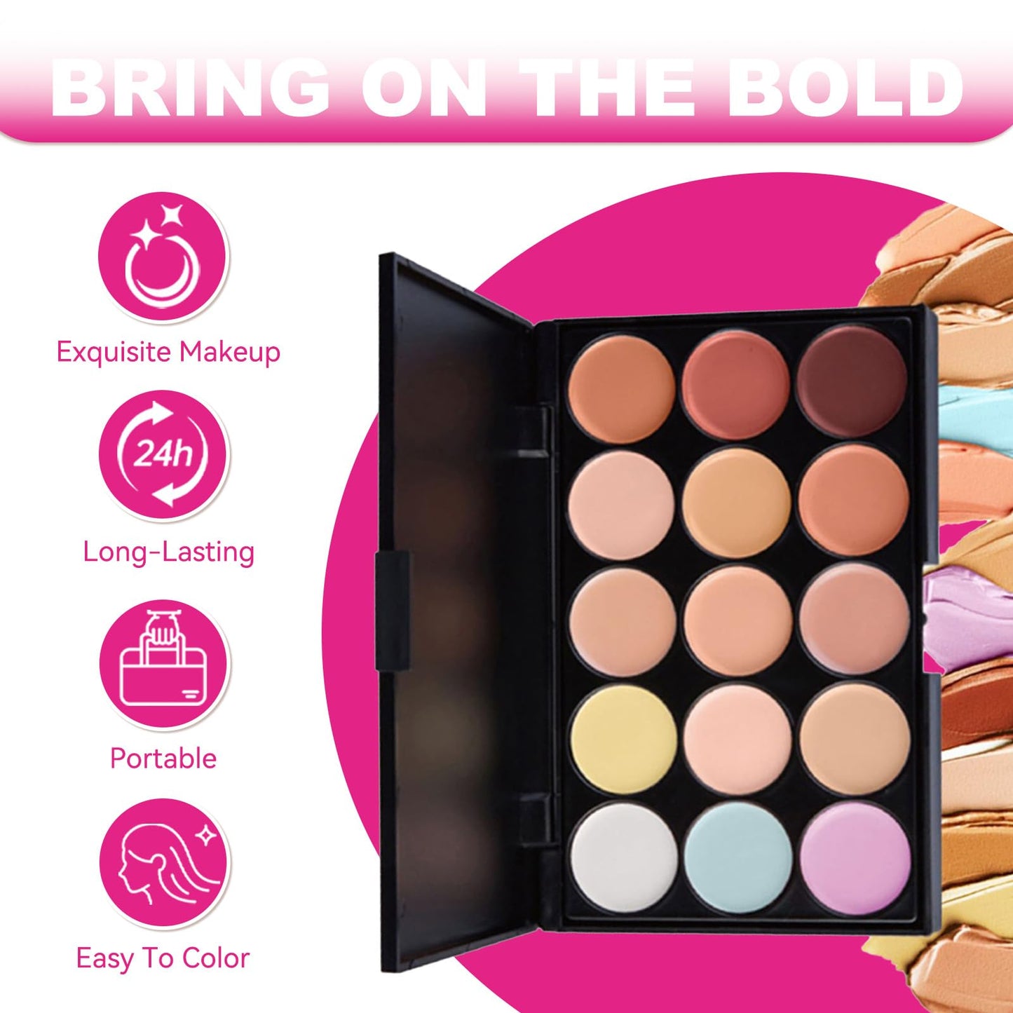 Clouparto Makeup Sets Makeup Kits for Teens,with 15 Colors Concealer Palette,Blush Stick,Makeup Brushes,Pre-makeup Lotion,Loose Powder,Lip Gloss,Makeup Gift Set for Girls Women