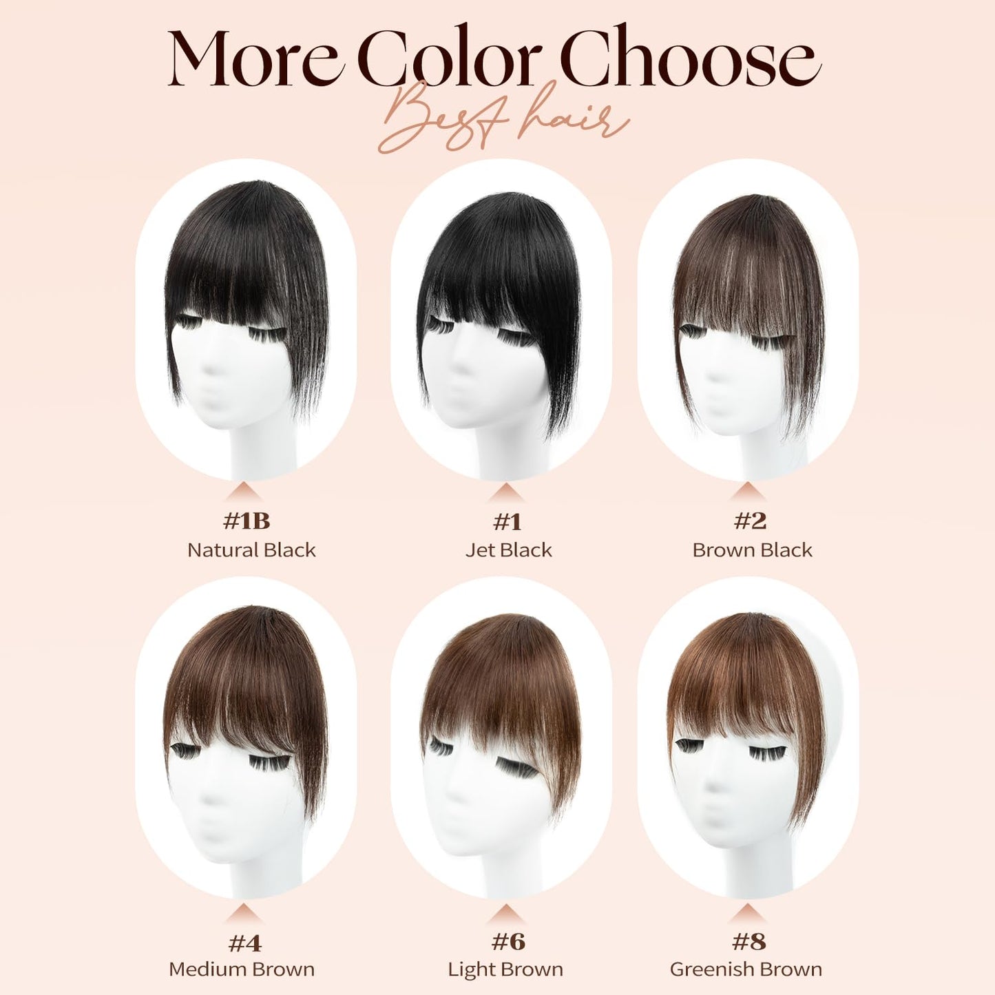 Boymia Clip on Bangs for Women Hair